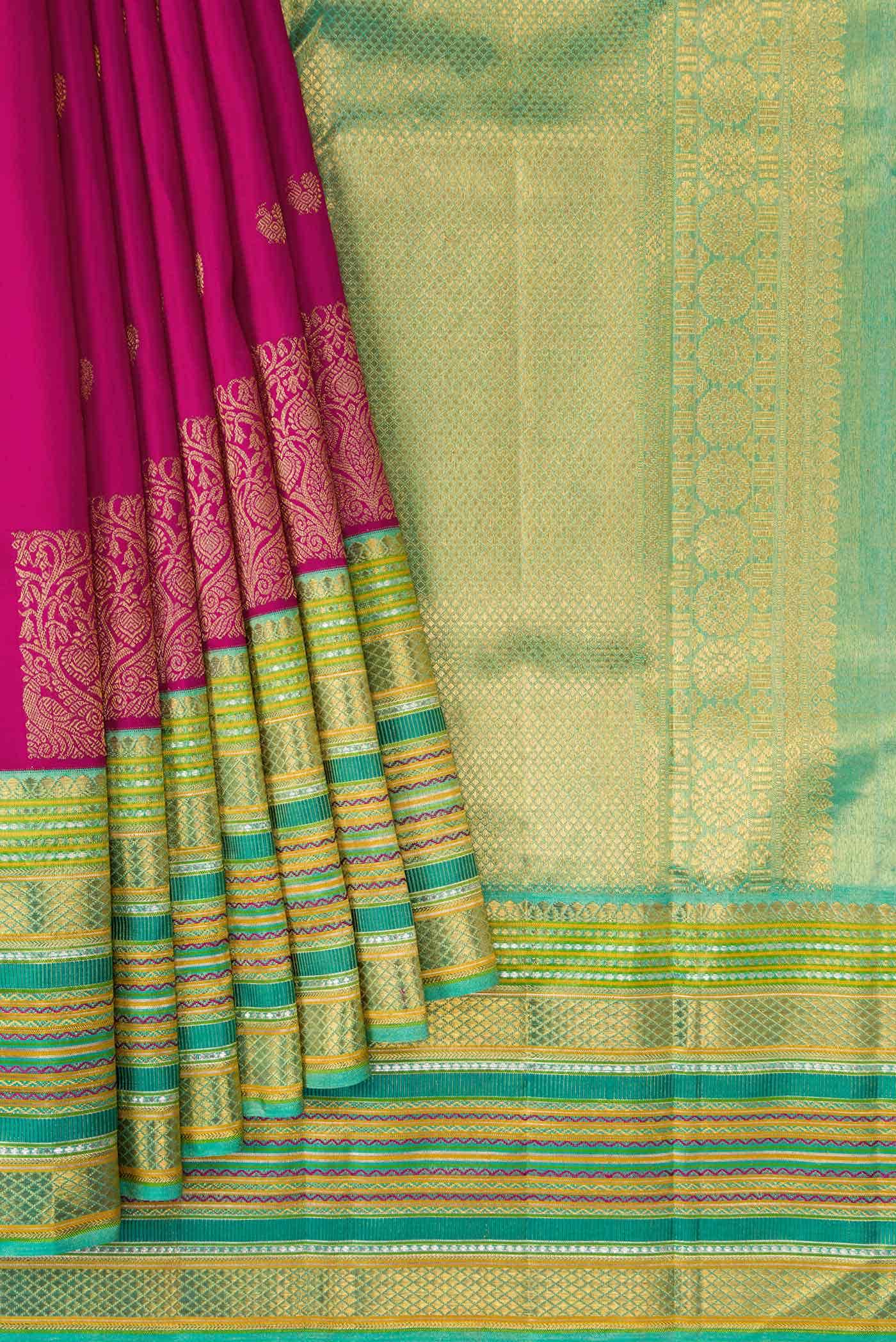 Pink Kanchipuram Silk Saree - Image 2