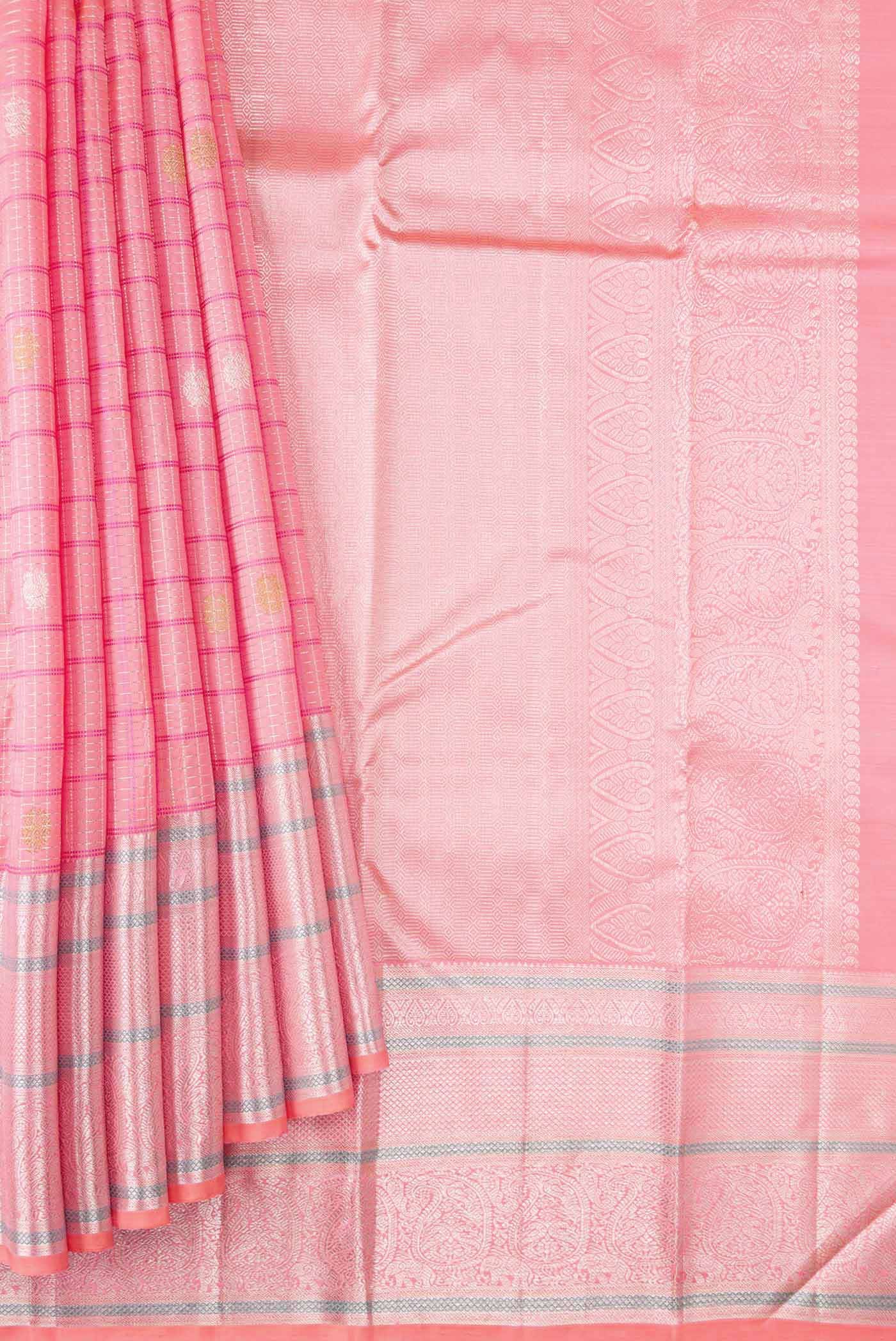 Pink Kanchipuram Silk Saree - Image 2
