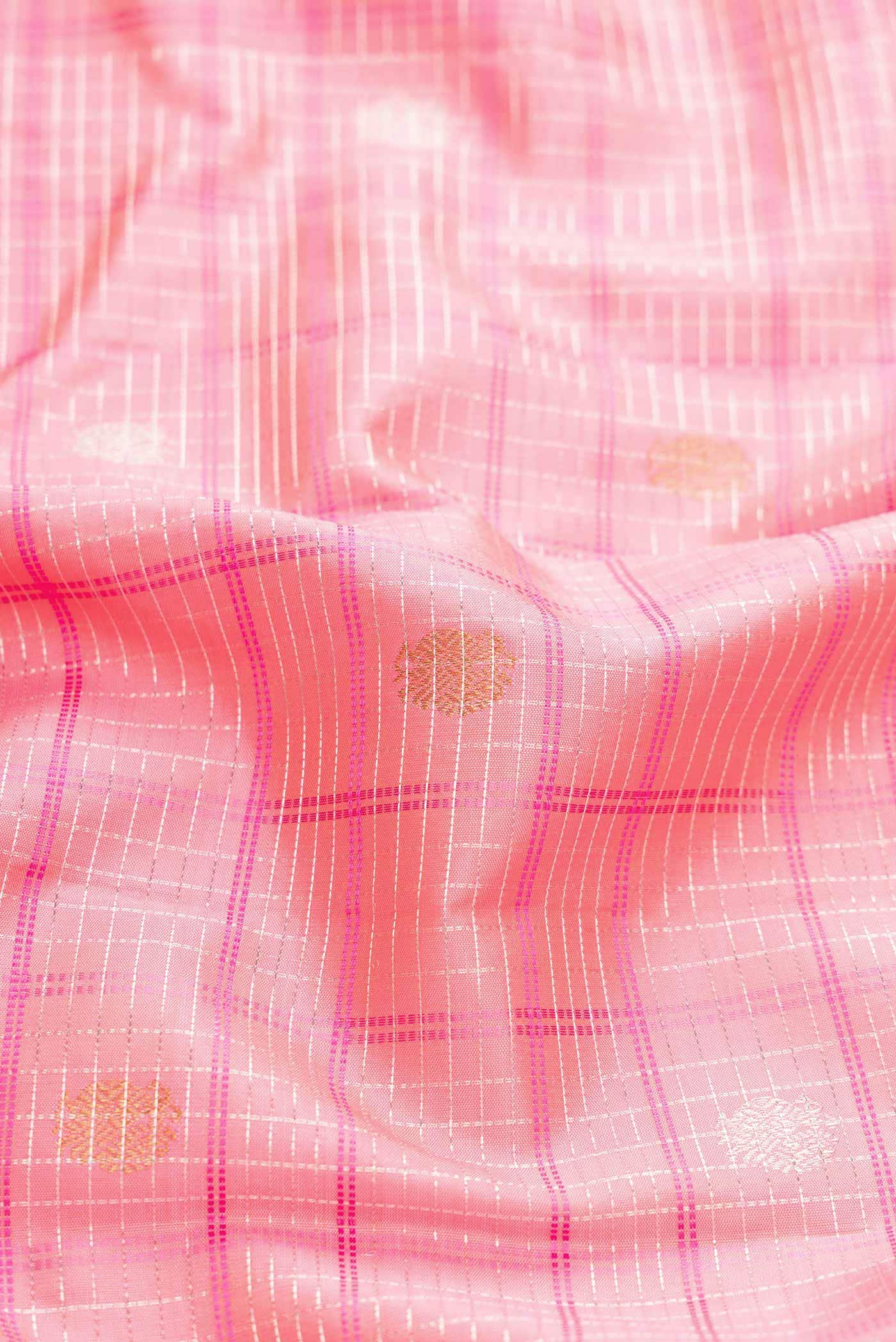 Pink Kanchipuram Silk Saree - Image 3