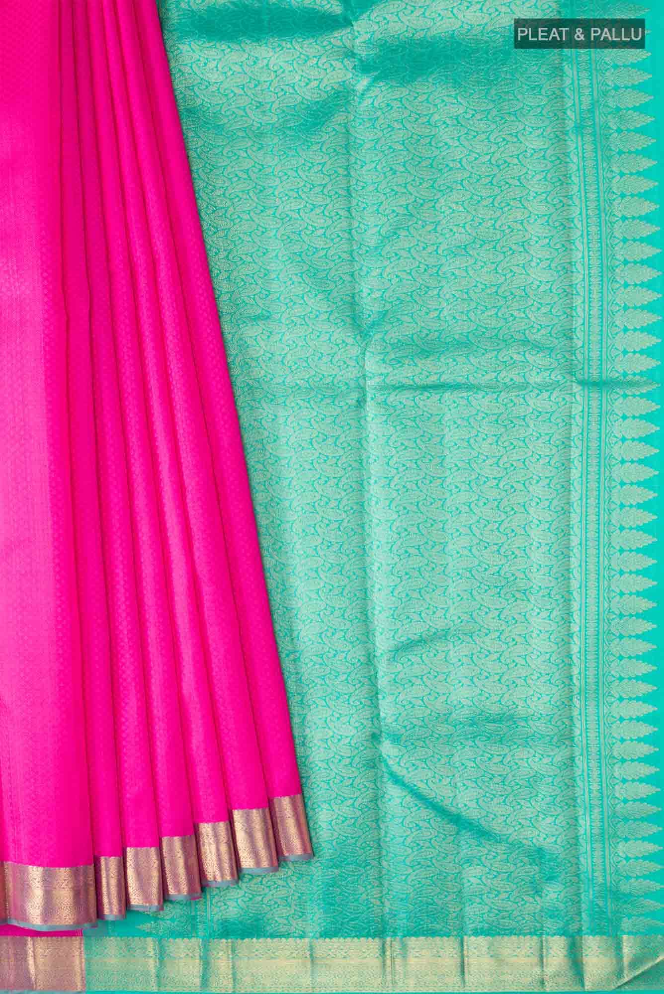 Pink Kanjivaram Silk Saree - Image 2