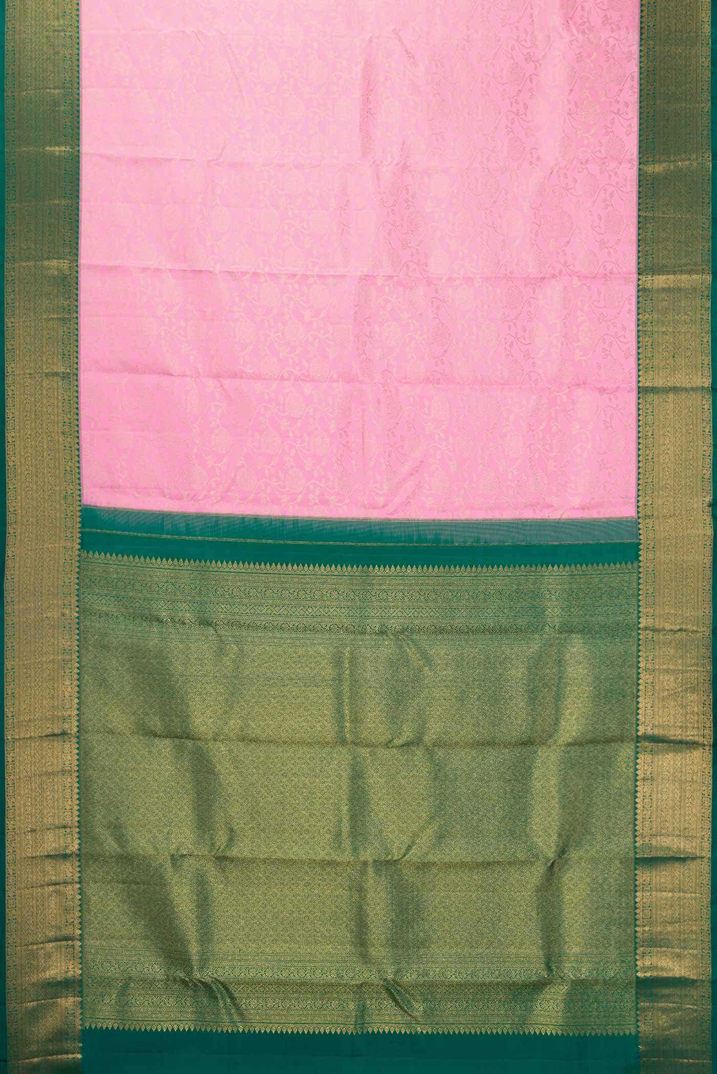 Pink Kanchipuram Silk Saree - Image 4