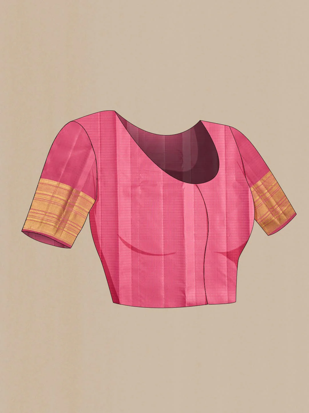 Pink Kanchipuram Silk Saree - Image 6