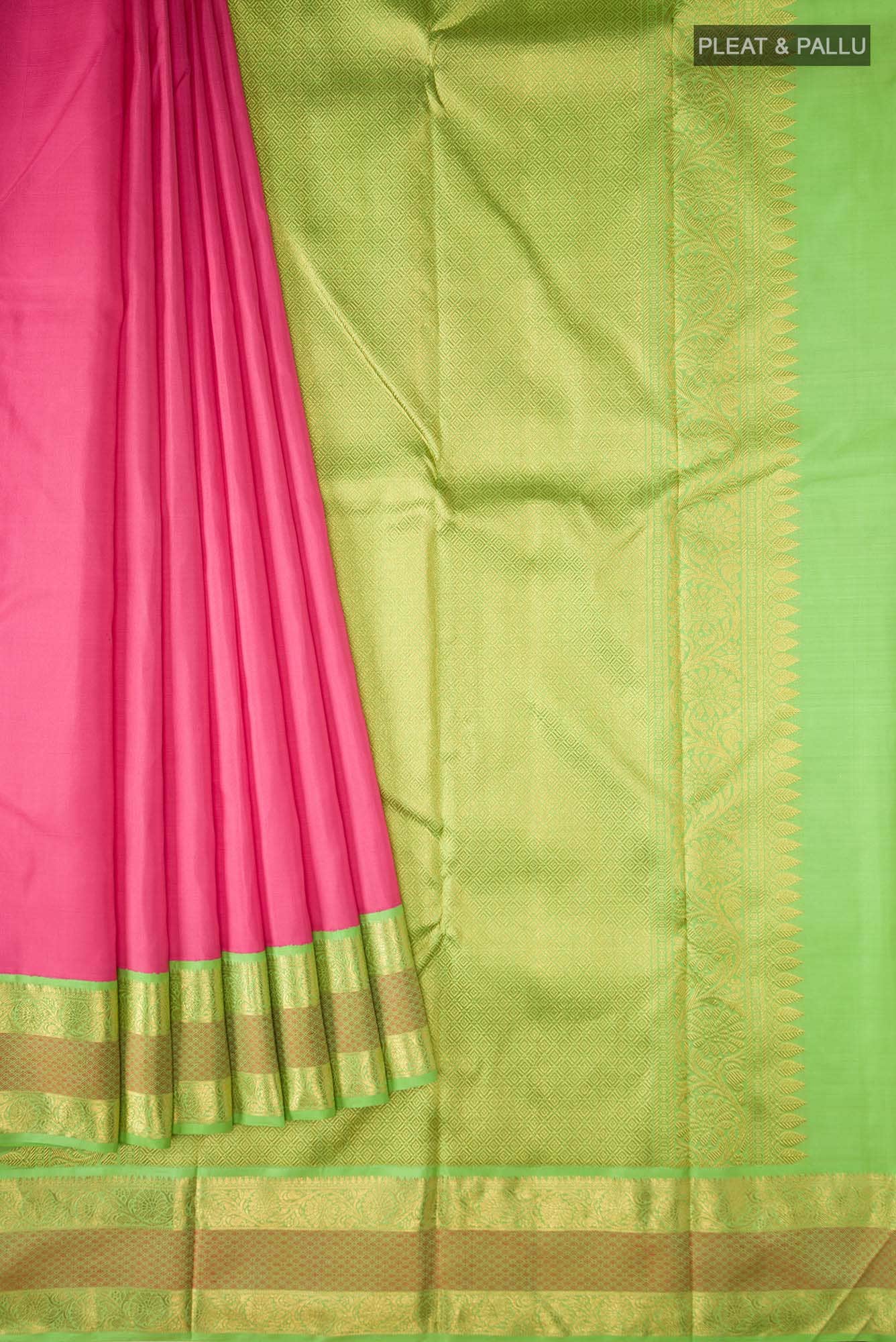 Pink Kanjivaram Silk Saree - Image 2