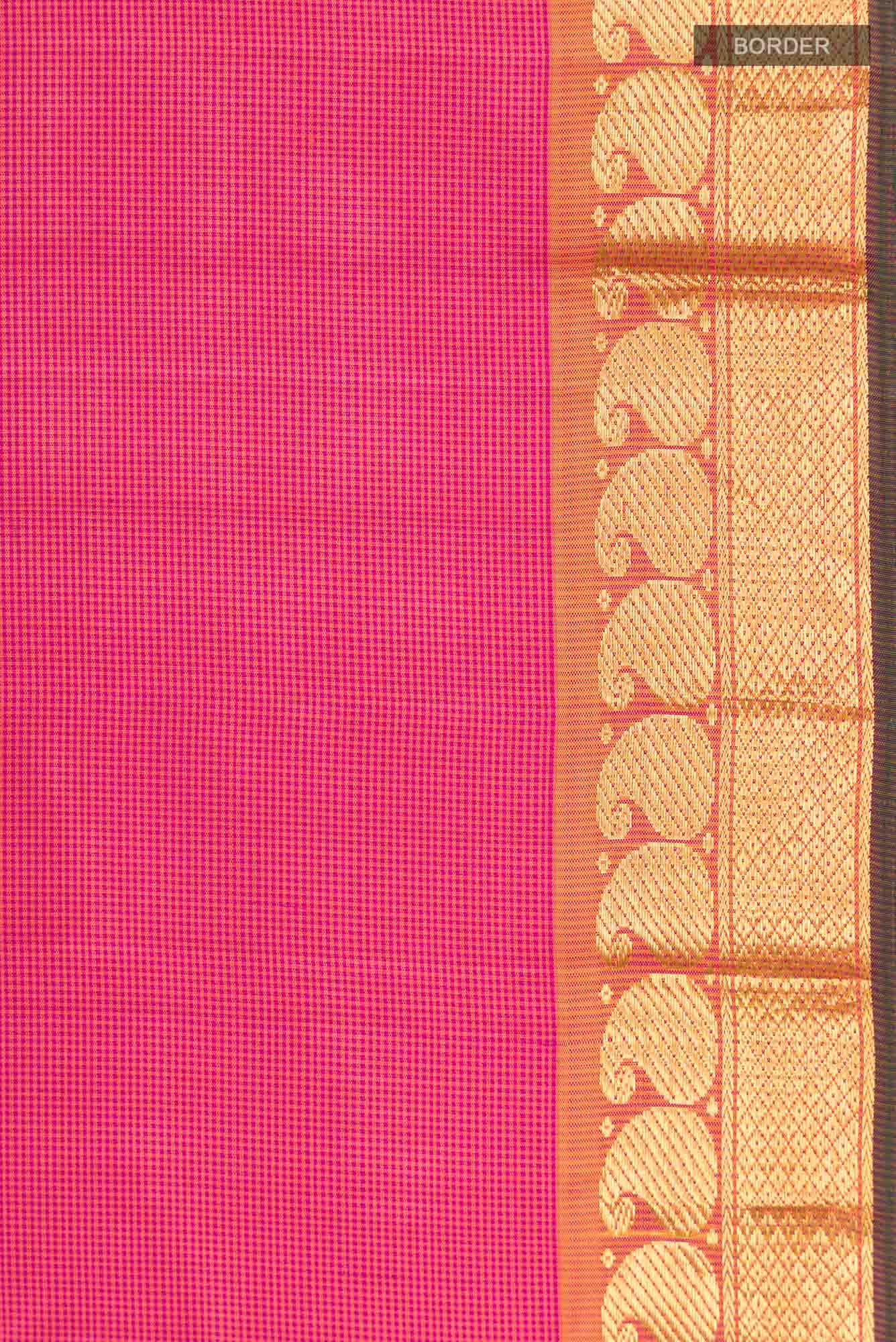 Pink Kanchipuram Silk Saree - Image 5