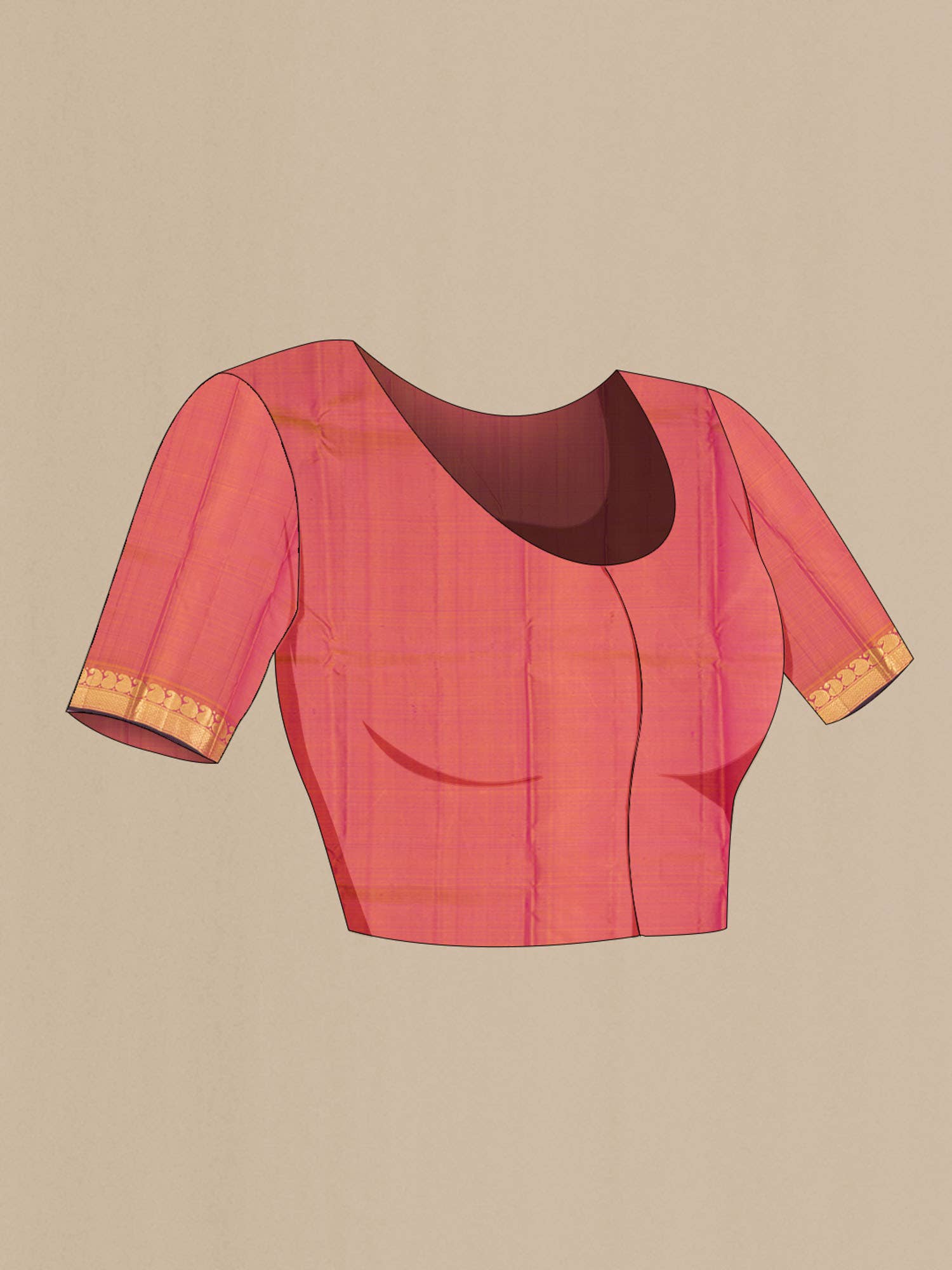 Pink Kanchipuram Silk Saree - Image 6