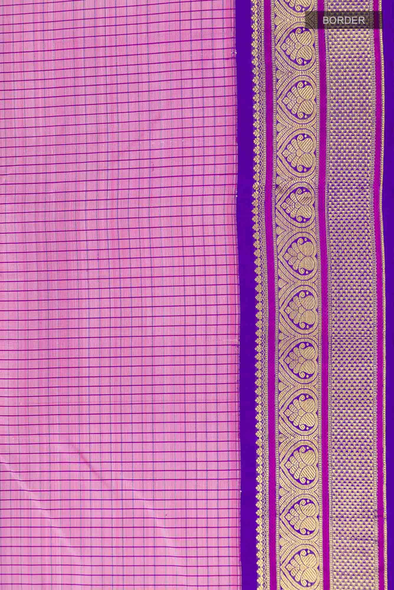 Pink Kanjivaram Silk Saree - Image 5
