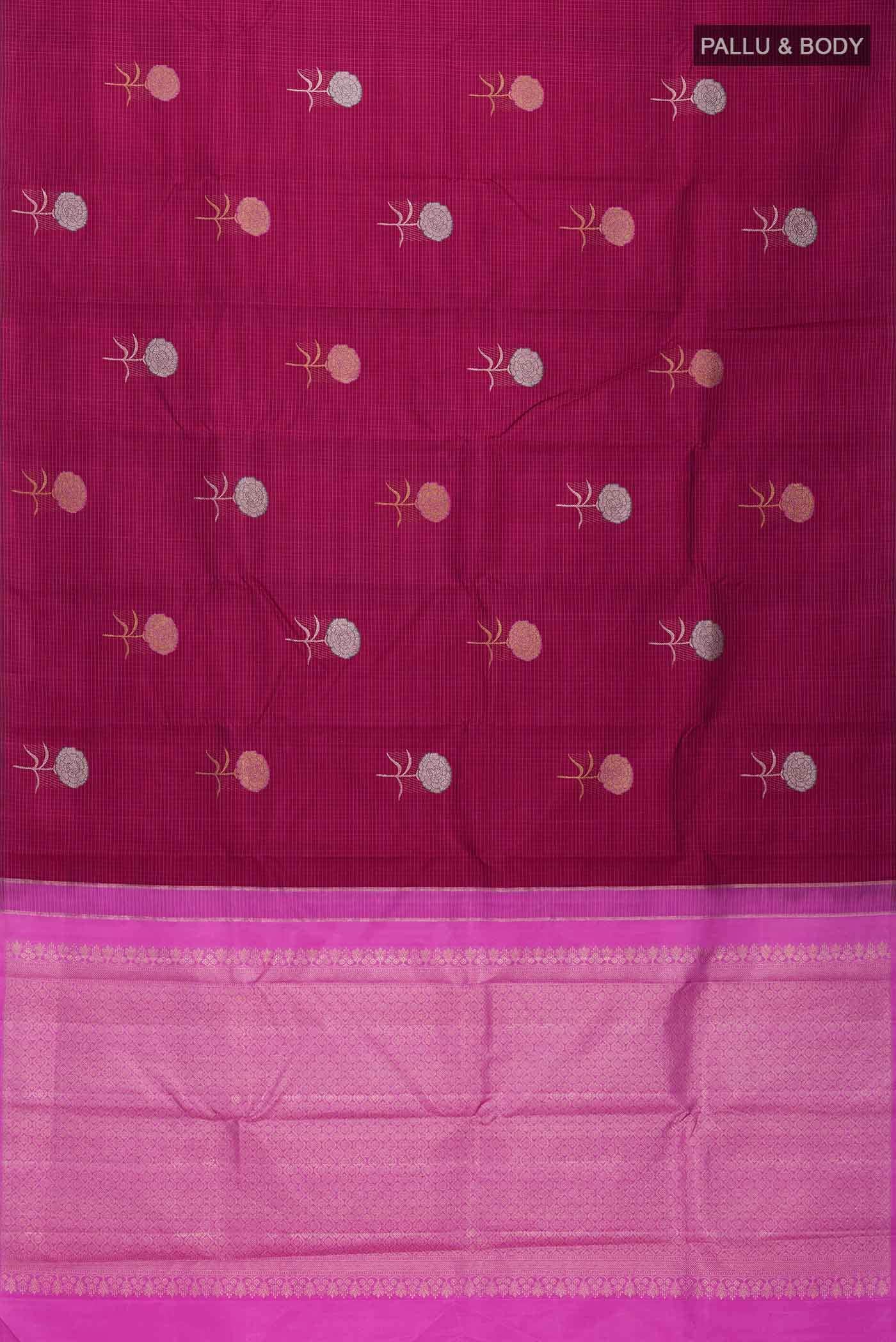 Pink Kanjivaram Silk Saree - Image 4