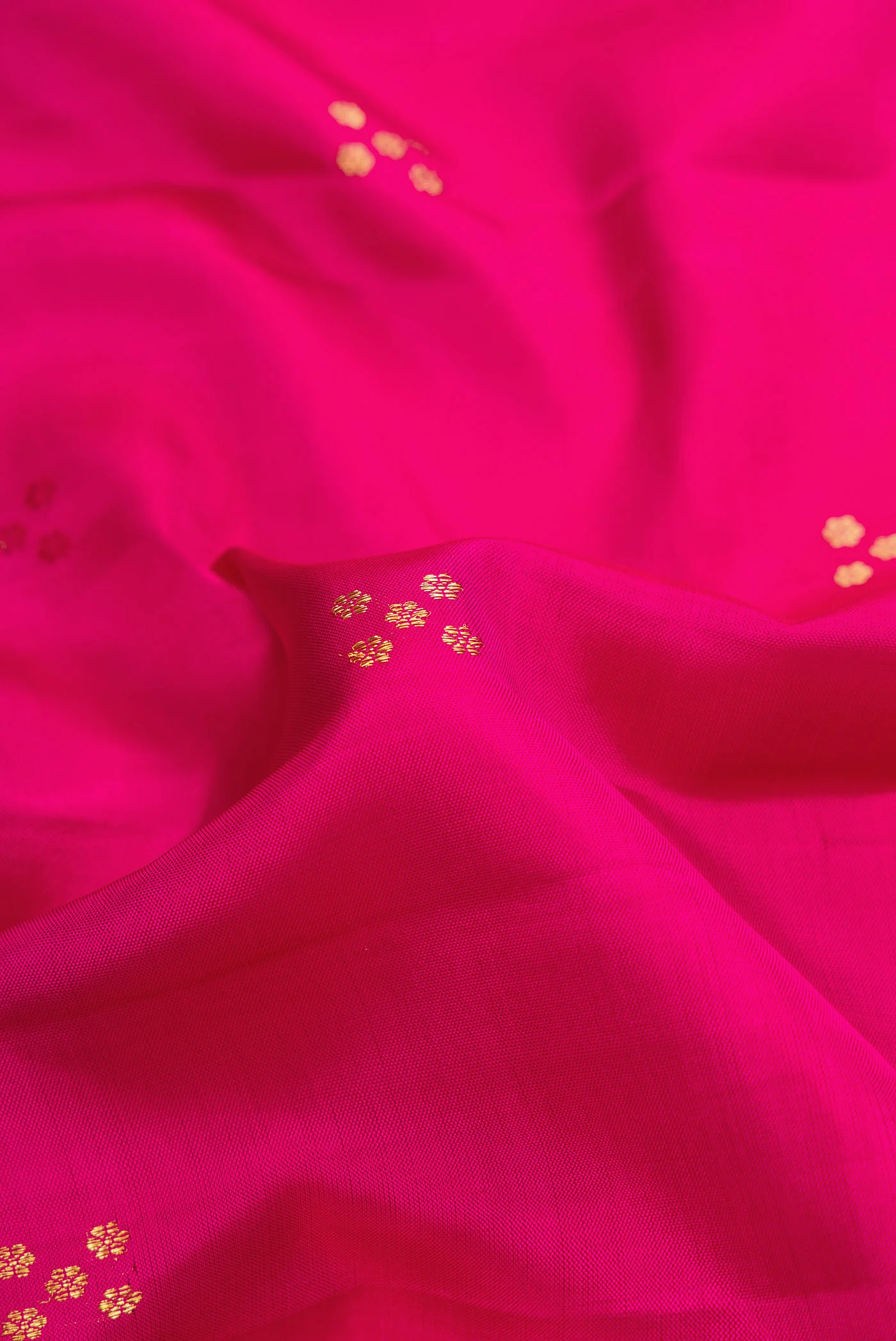 Pure Silk Pure Zari Pink Kanchipuram Saree - Image 2