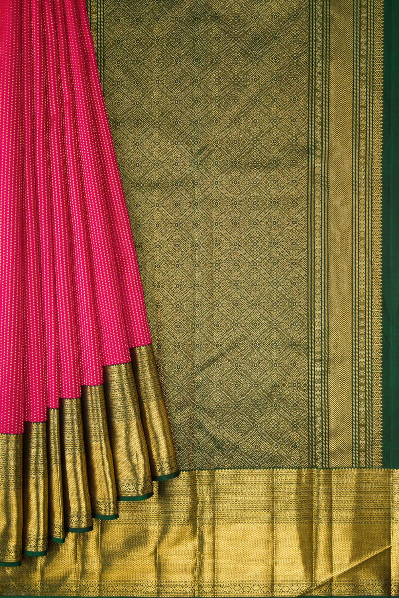 Pink Kanchipuram Silk Saree - Image 4
