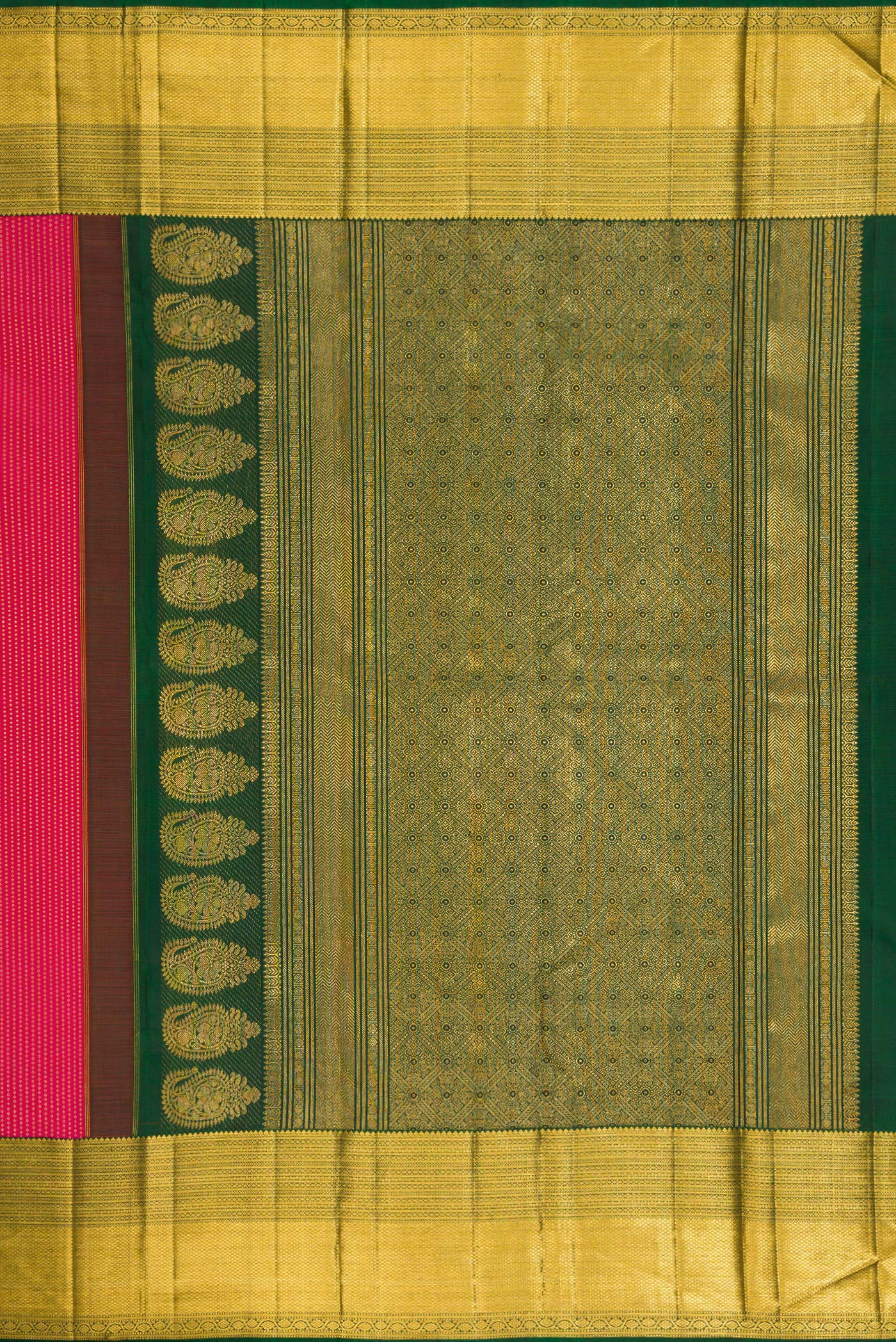 Pink Kanchipuram Silk Saree - Image 7