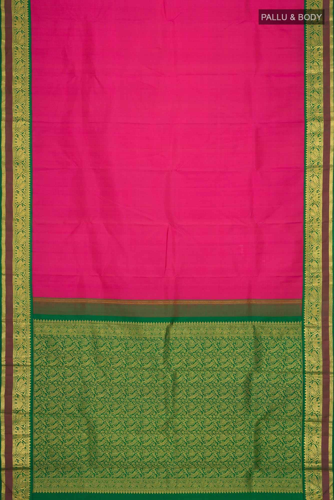 Pink Kanchipuram Silk Saree - Image 4
