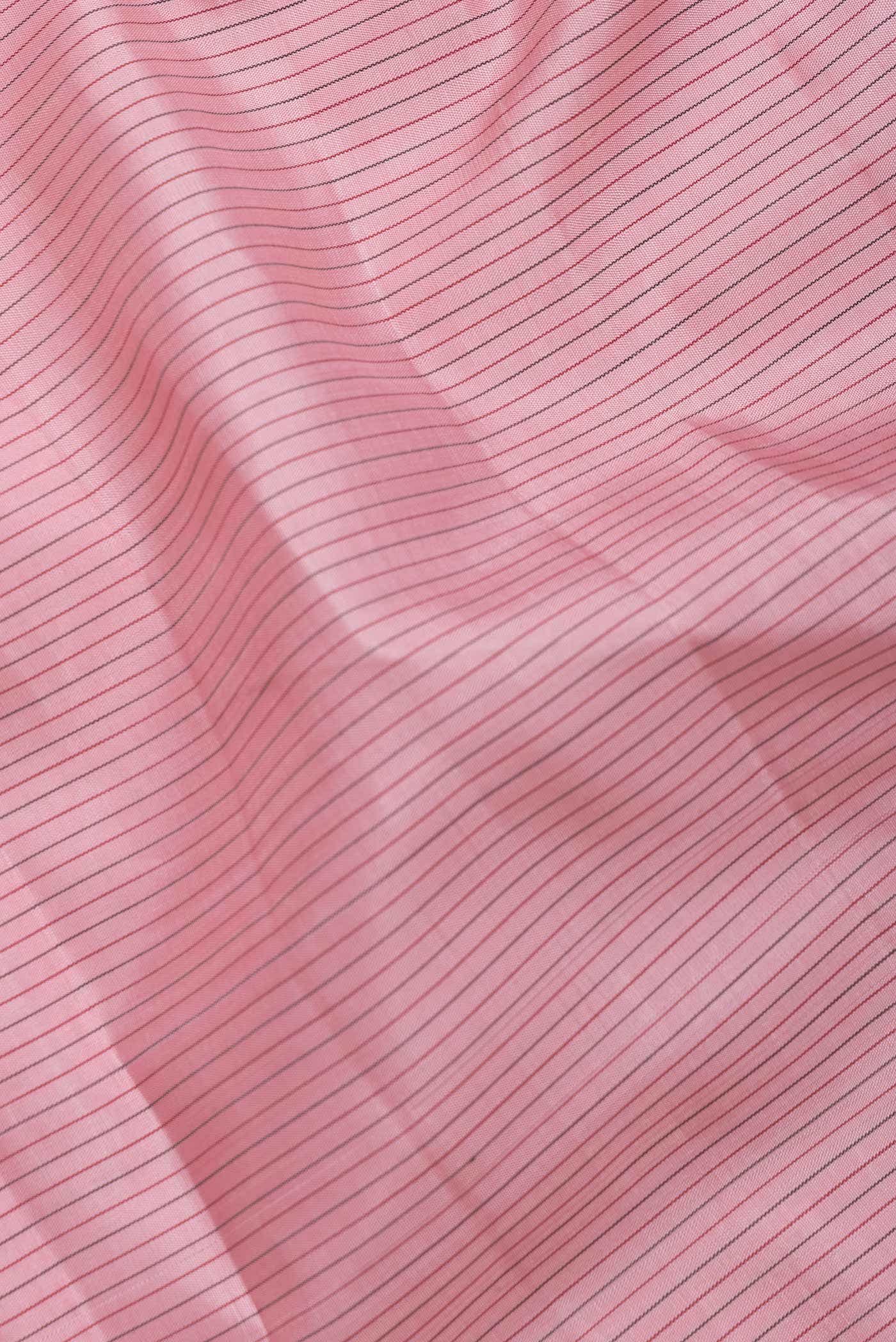 Pure Silk Pure Zari Pink Kanjivaram Saree - Image 3