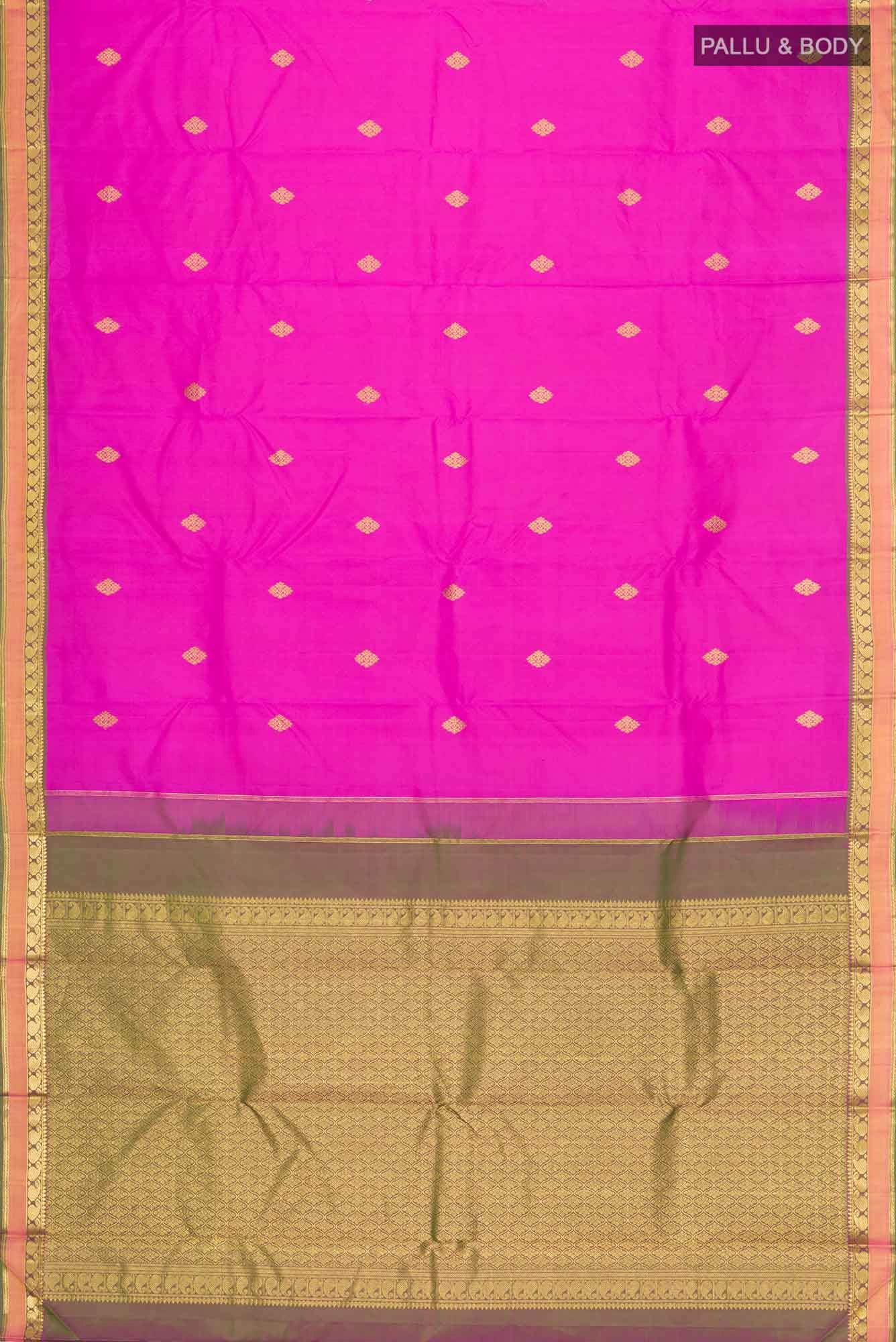 Pink Kanchipuram Silk Saree - Image 4