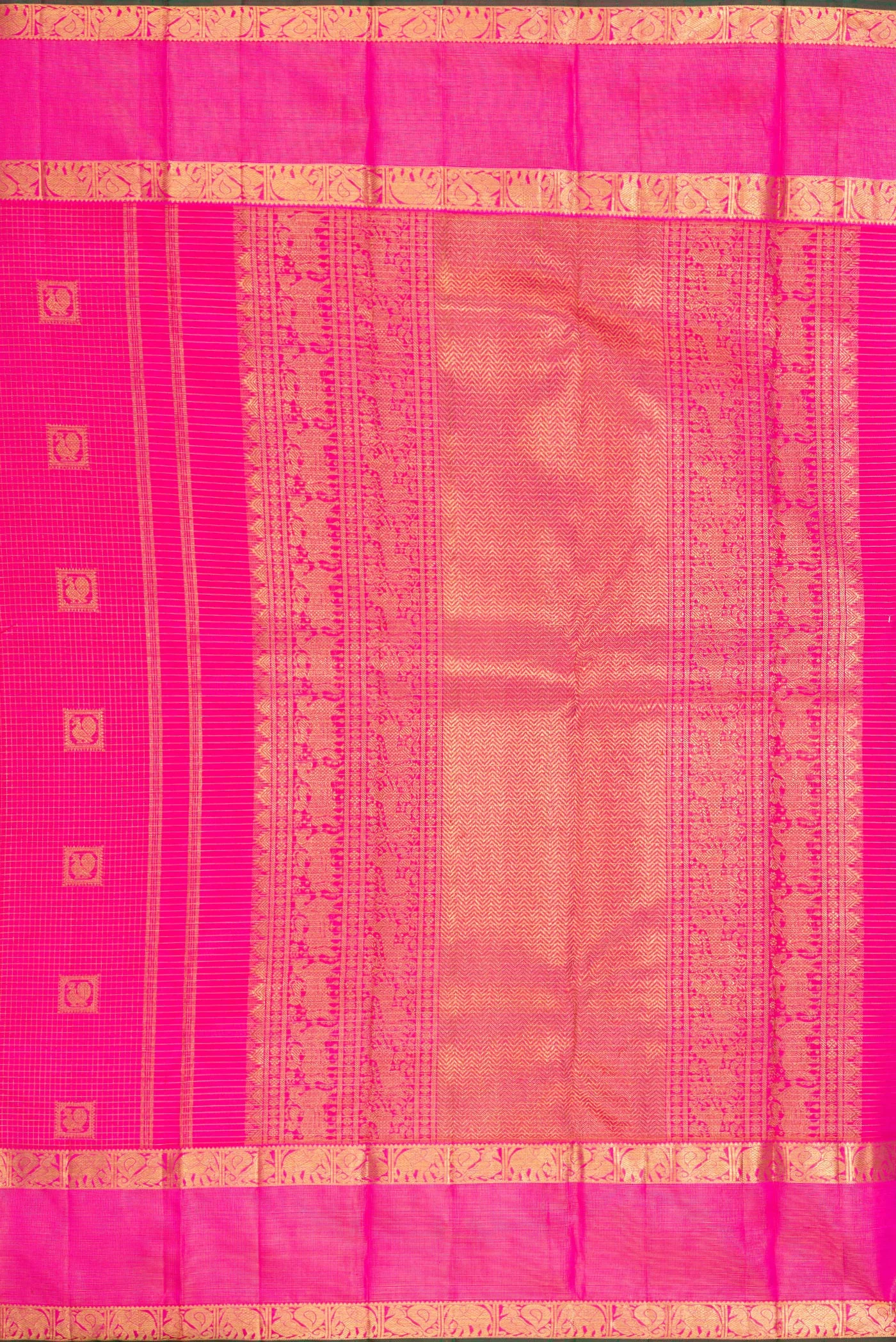 Pink Kanchipuram Silk Saree - Image 7