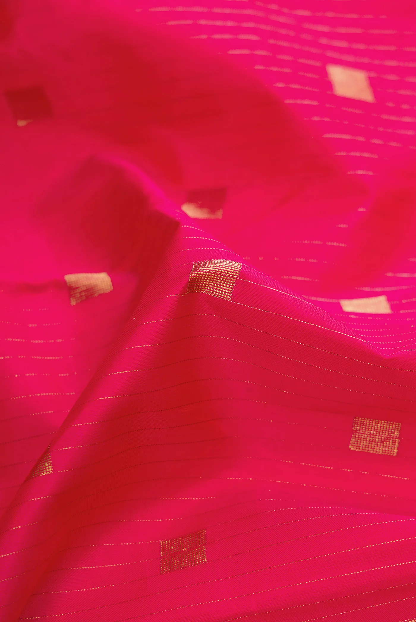 Pure Silk Pure Zari Pink Kanchipuram Saree - Image 2