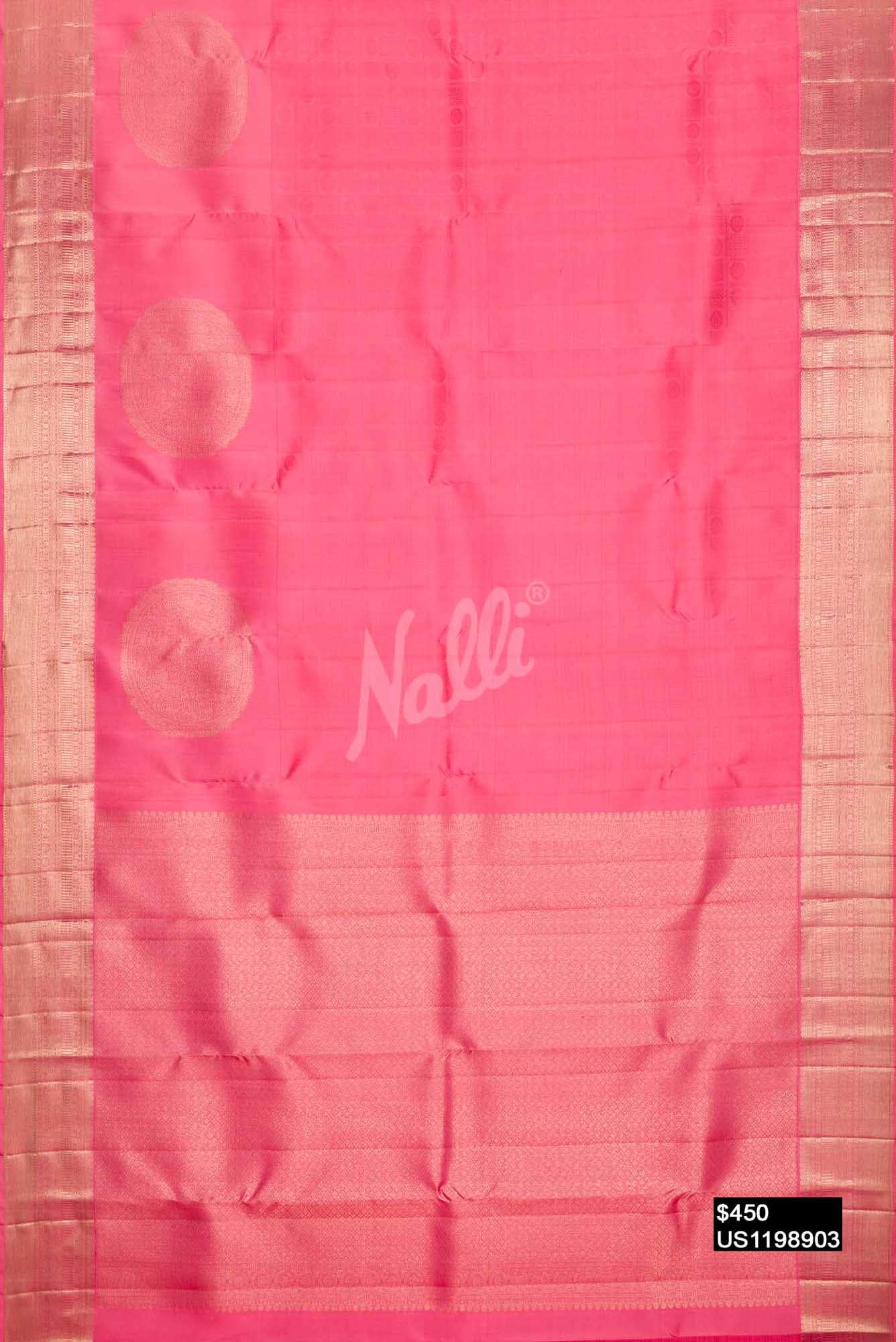 Pink Kanchipuram Silk Saree