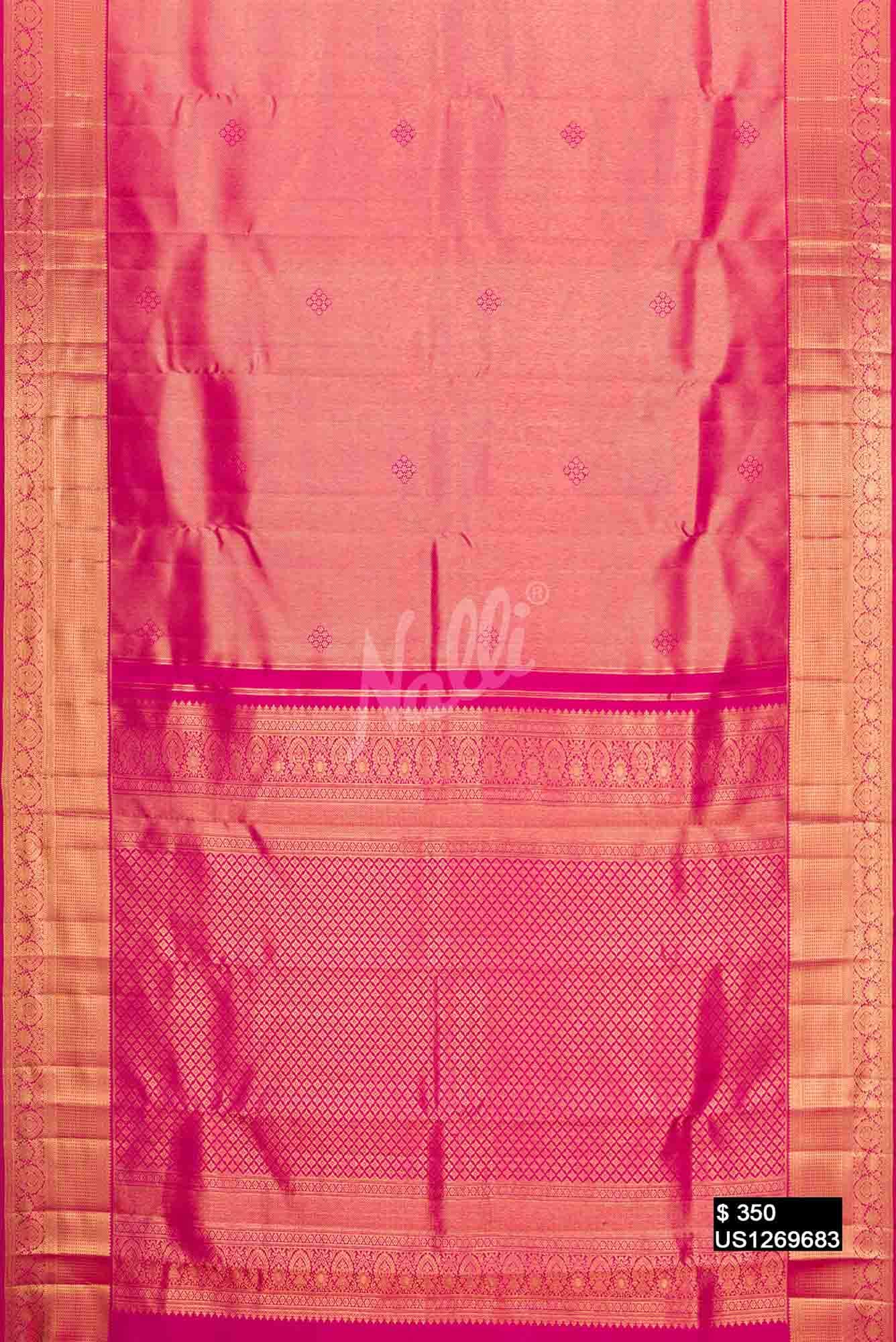 Pink Kanchipuram Silk Saree