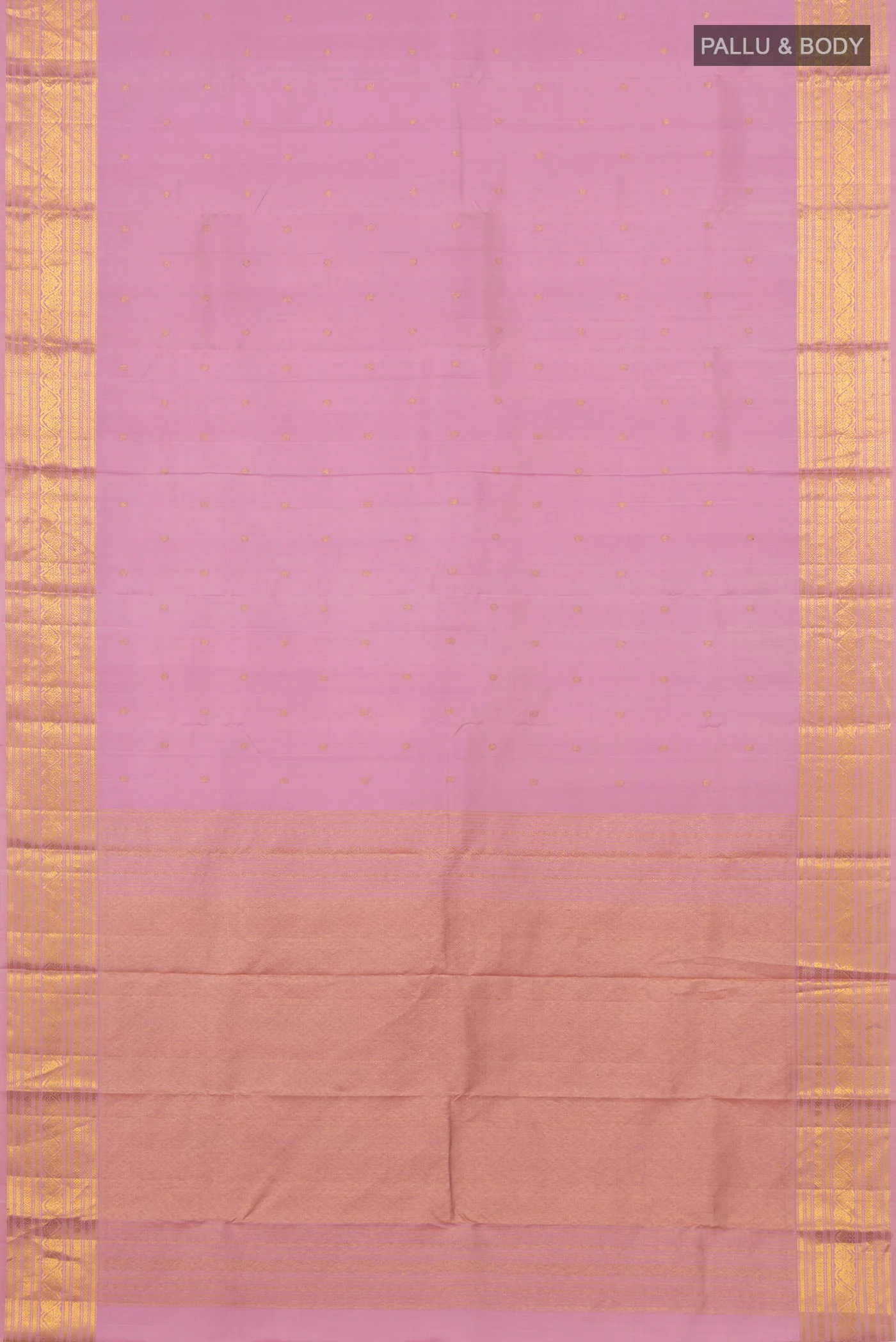 Rose pink Kanjivaram Silk Saree - Image 5