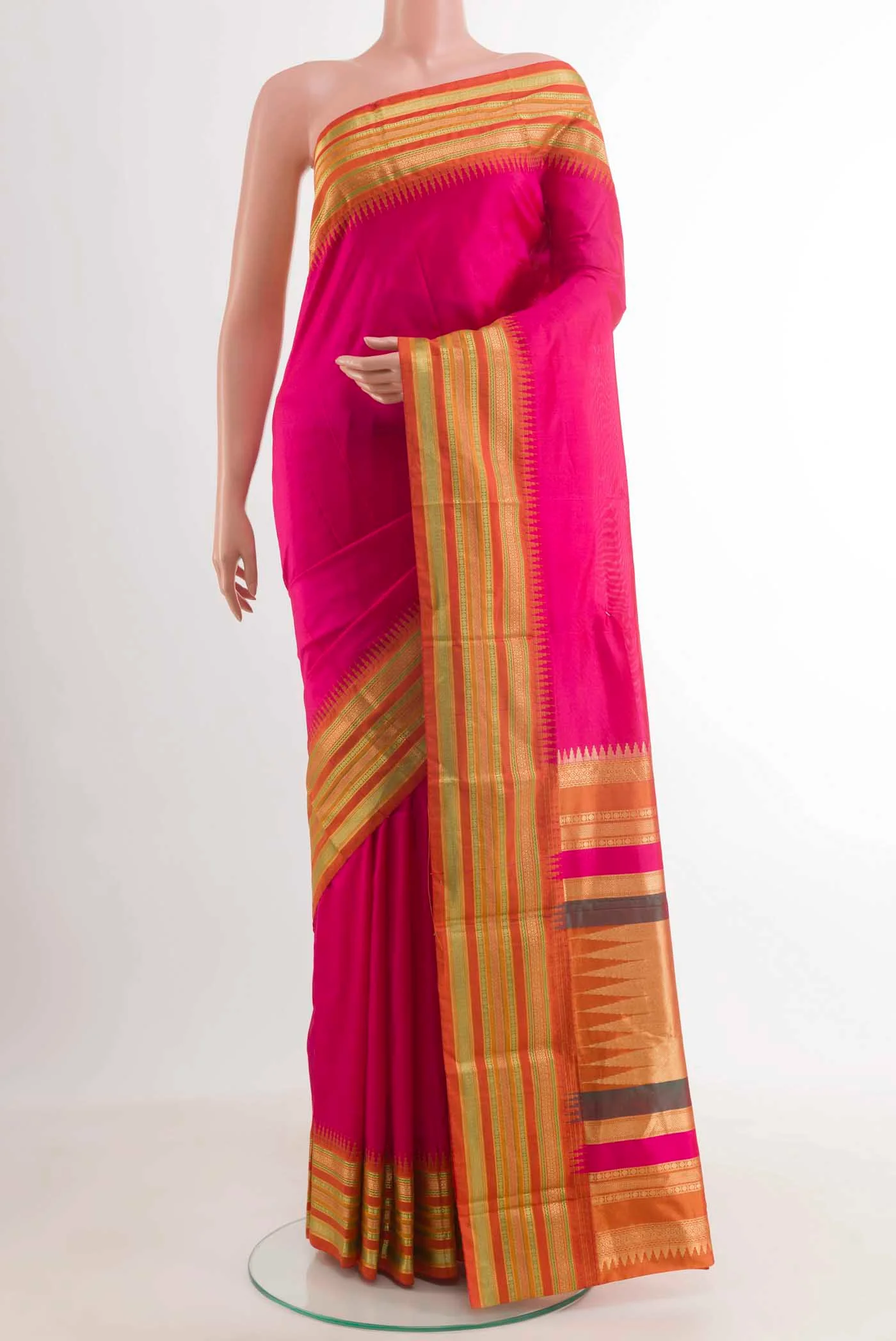 Pink Kanjivaram Silk Saree
