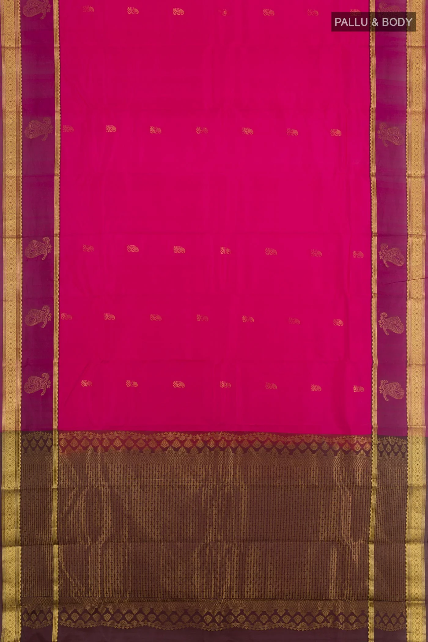Pink Kanjivaram Silk Saree - Image 3