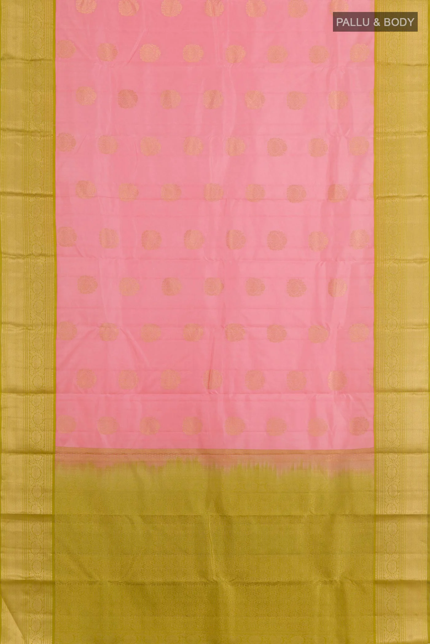 Rose pink Kanjivaram Silk Saree - Image 3