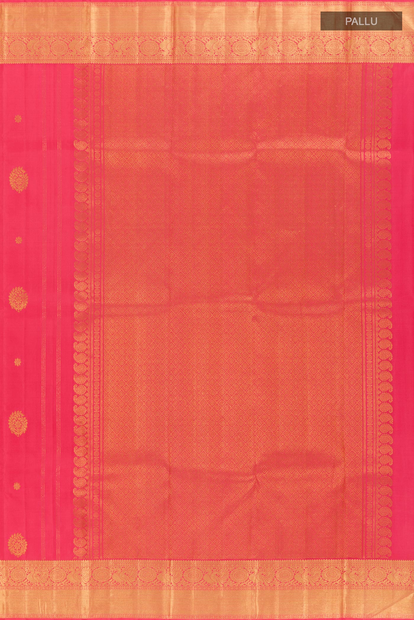 Coral Kanjivaram Silk Saree - Image 6