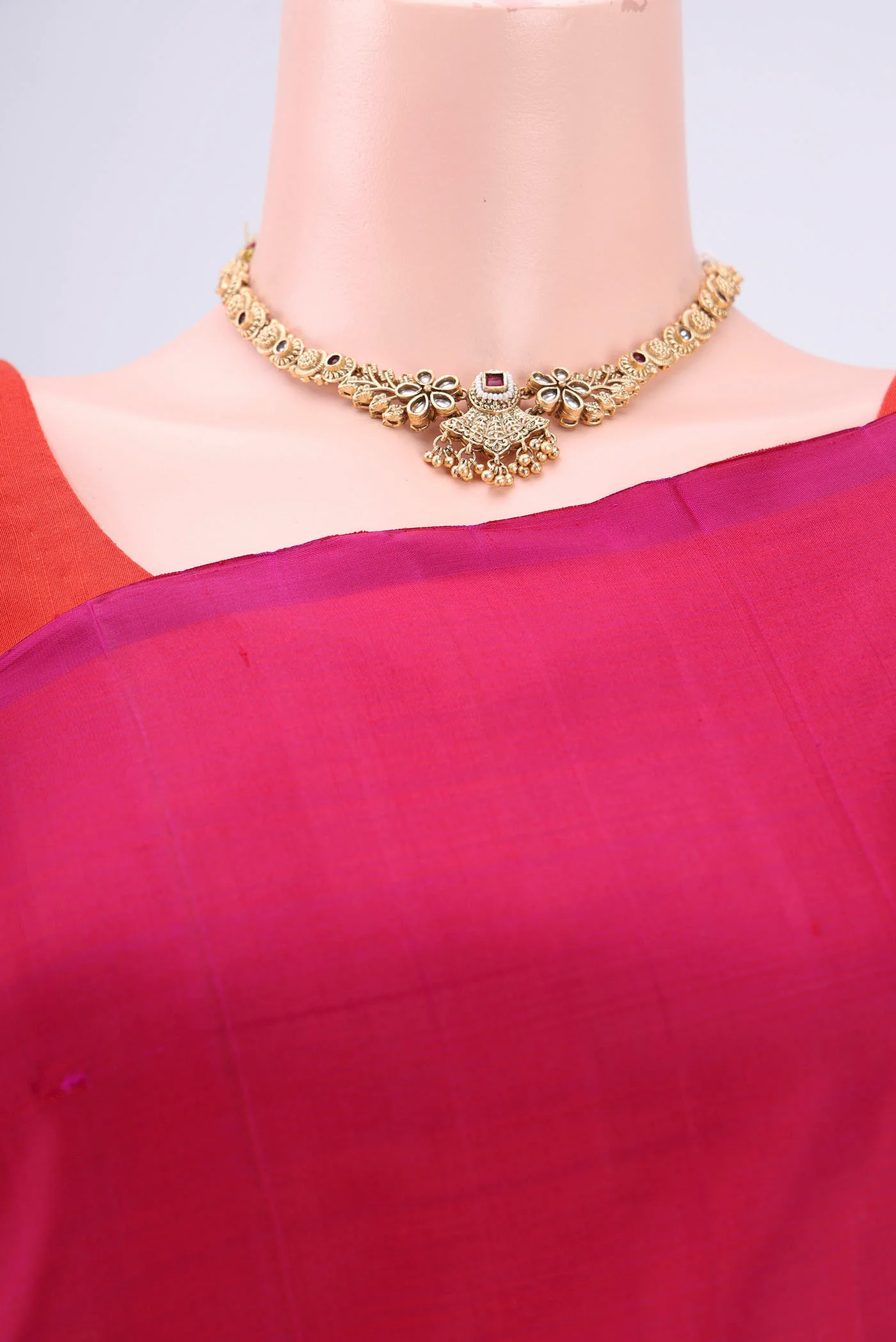 Pink Kanjivaram Silk Saree - Image 2