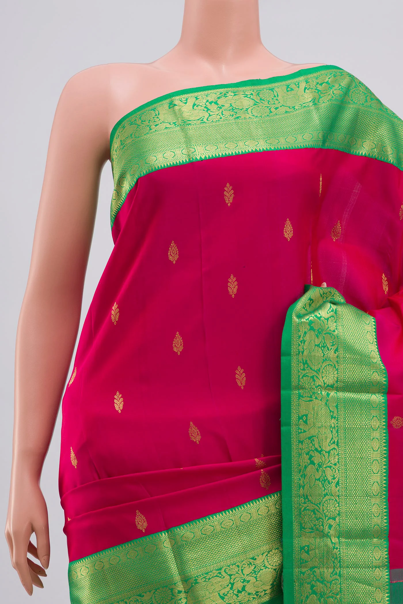 Pink Kanjivaram Silk Saree - Image 2