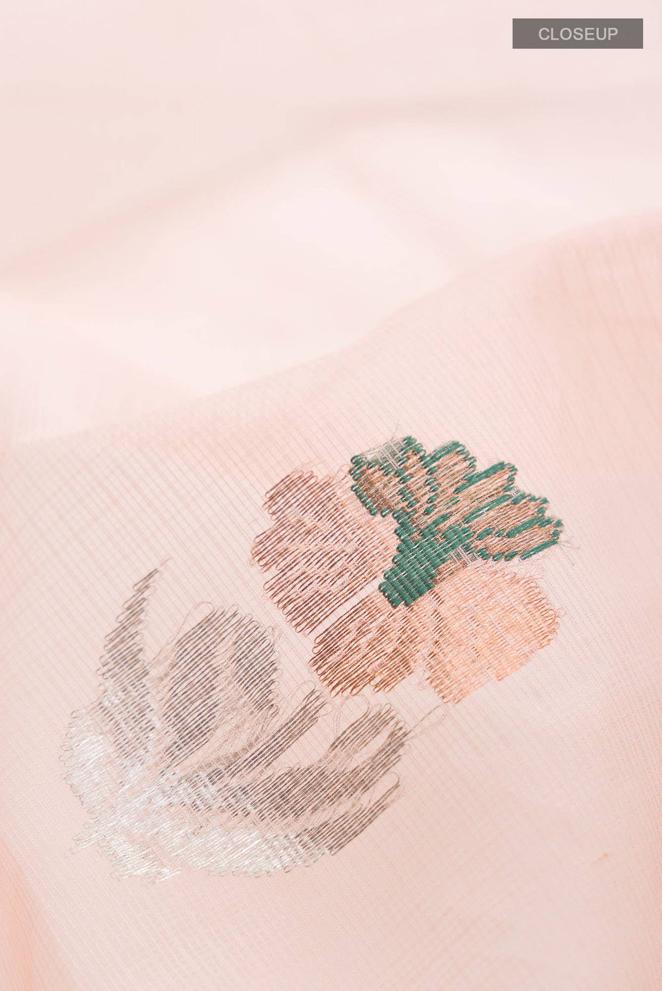Peach Kota Silk Saree - Image 3
