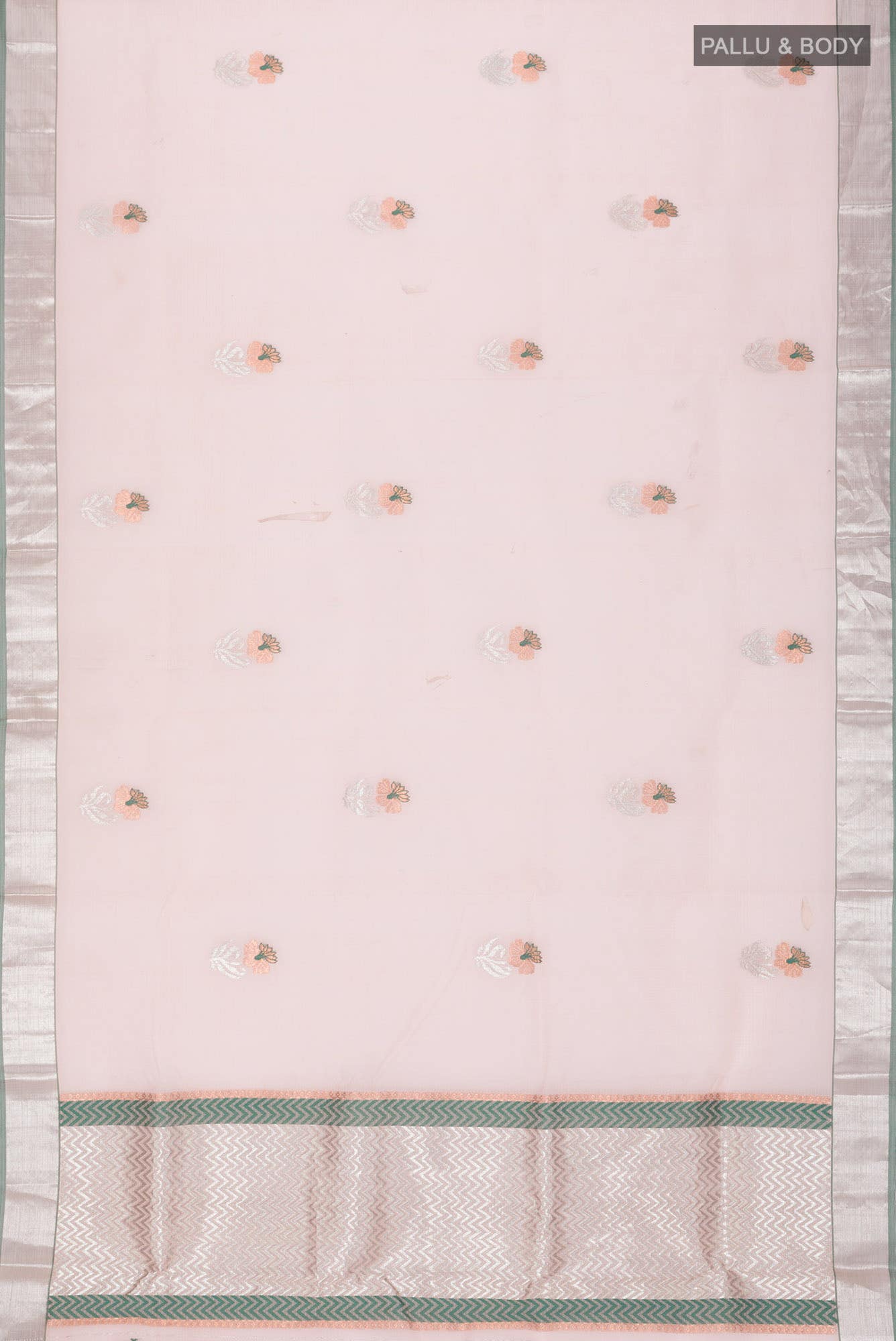 Peach Kota Silk Saree - Image 4