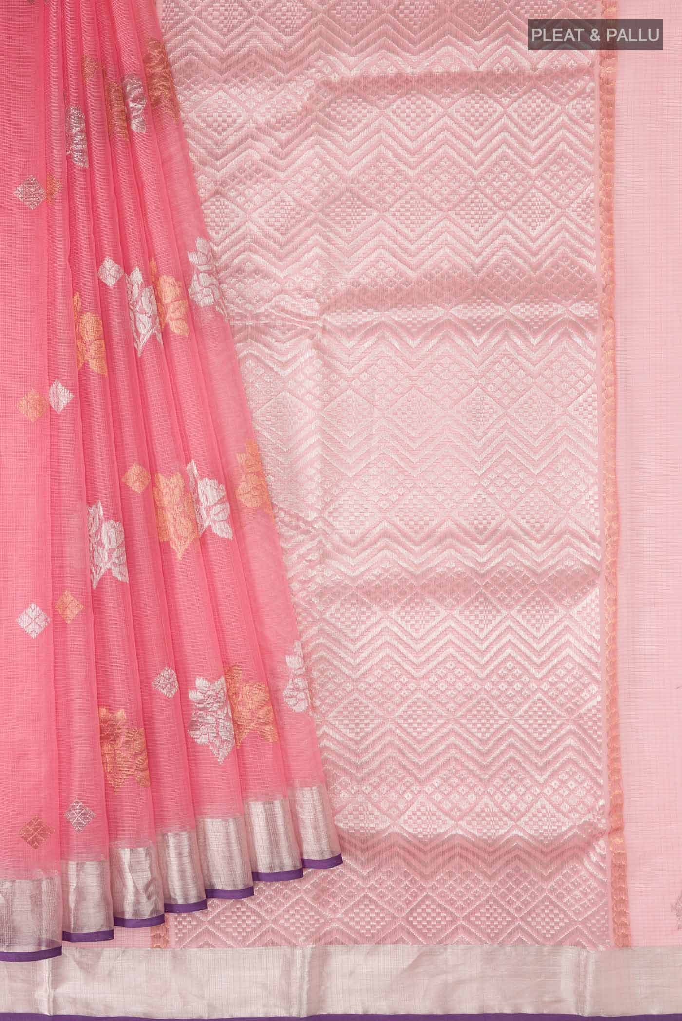 Pink Kota Silk Saree - Image 4