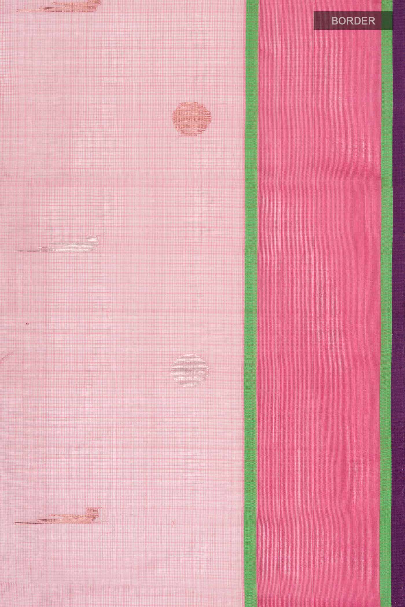Pink Kota Silk Saree - Image 3