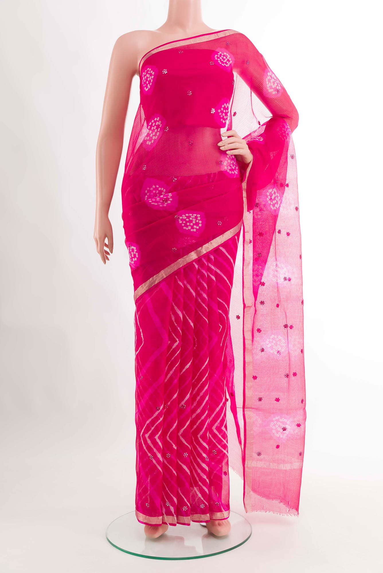 Pink Kota Silk Saree