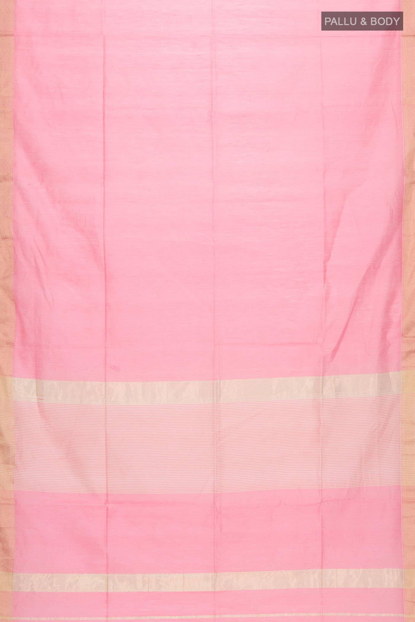 Pink Maheshwari Silk Cotton Saree - Image 2