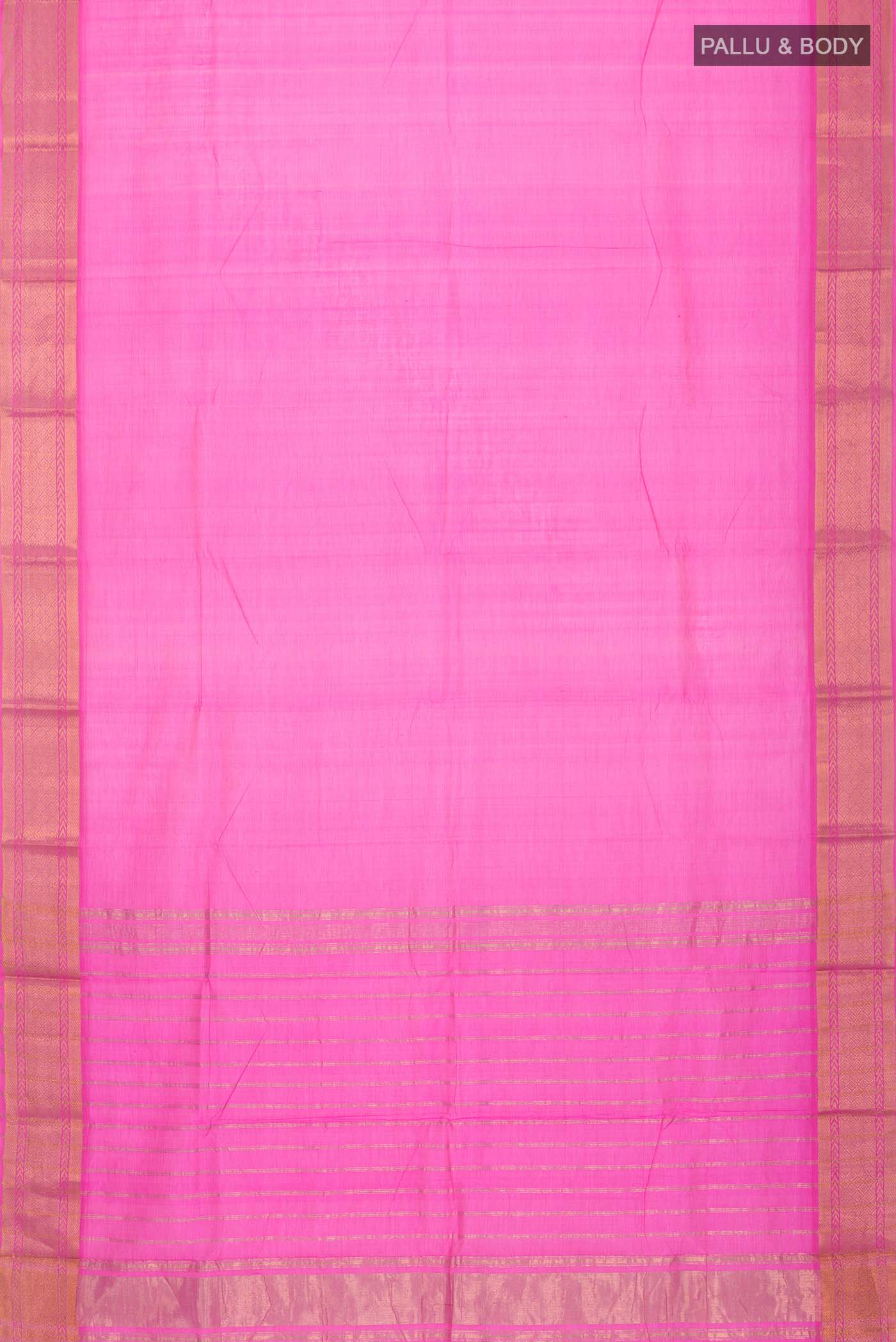 Pink Mangalagiri Cotton Saree - Image 3