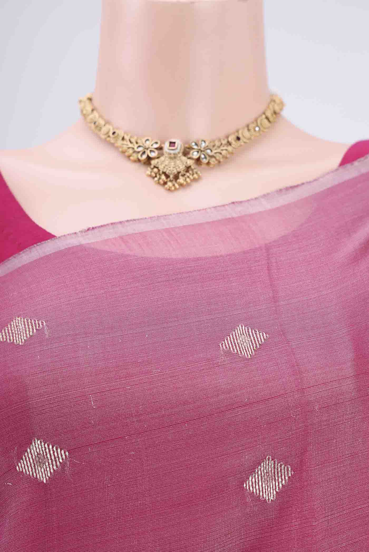 Pink MP Tussar Saree - Image 2