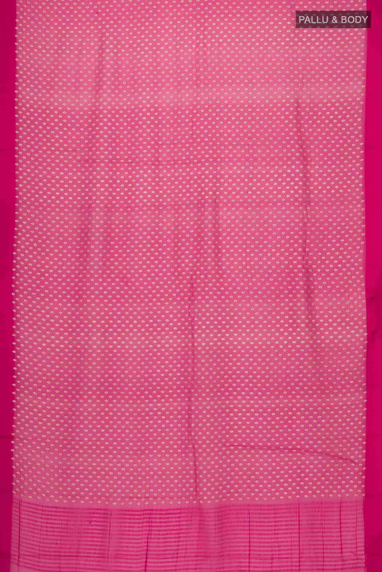 Pink Mysore Chiffon Saree - Image 2