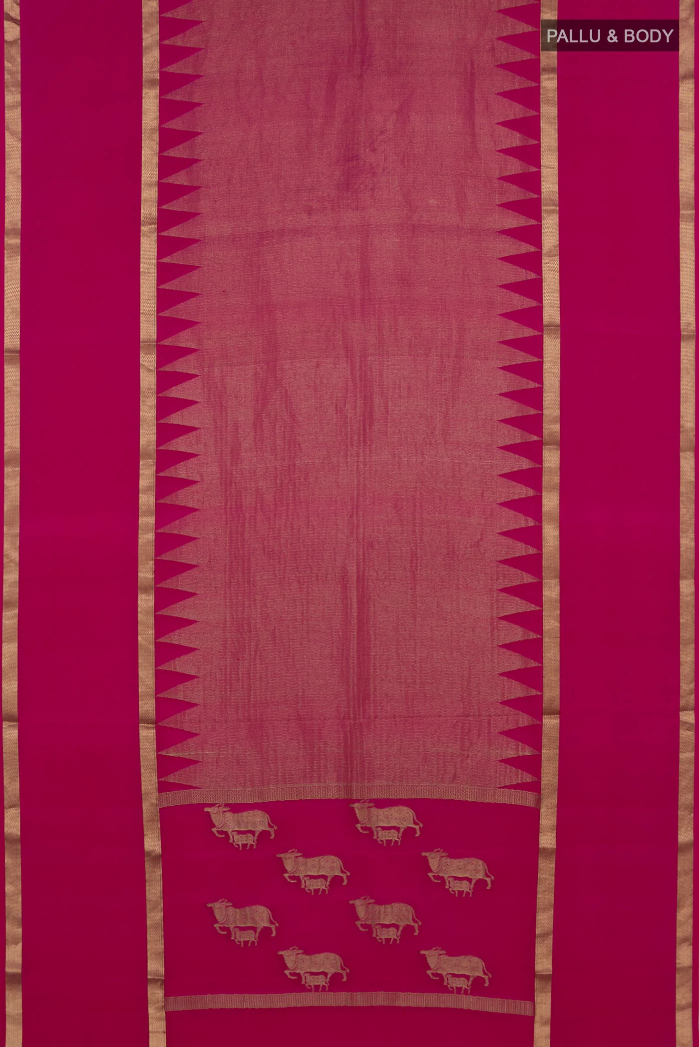 Pink Mysore Crepe Saree - Image 5