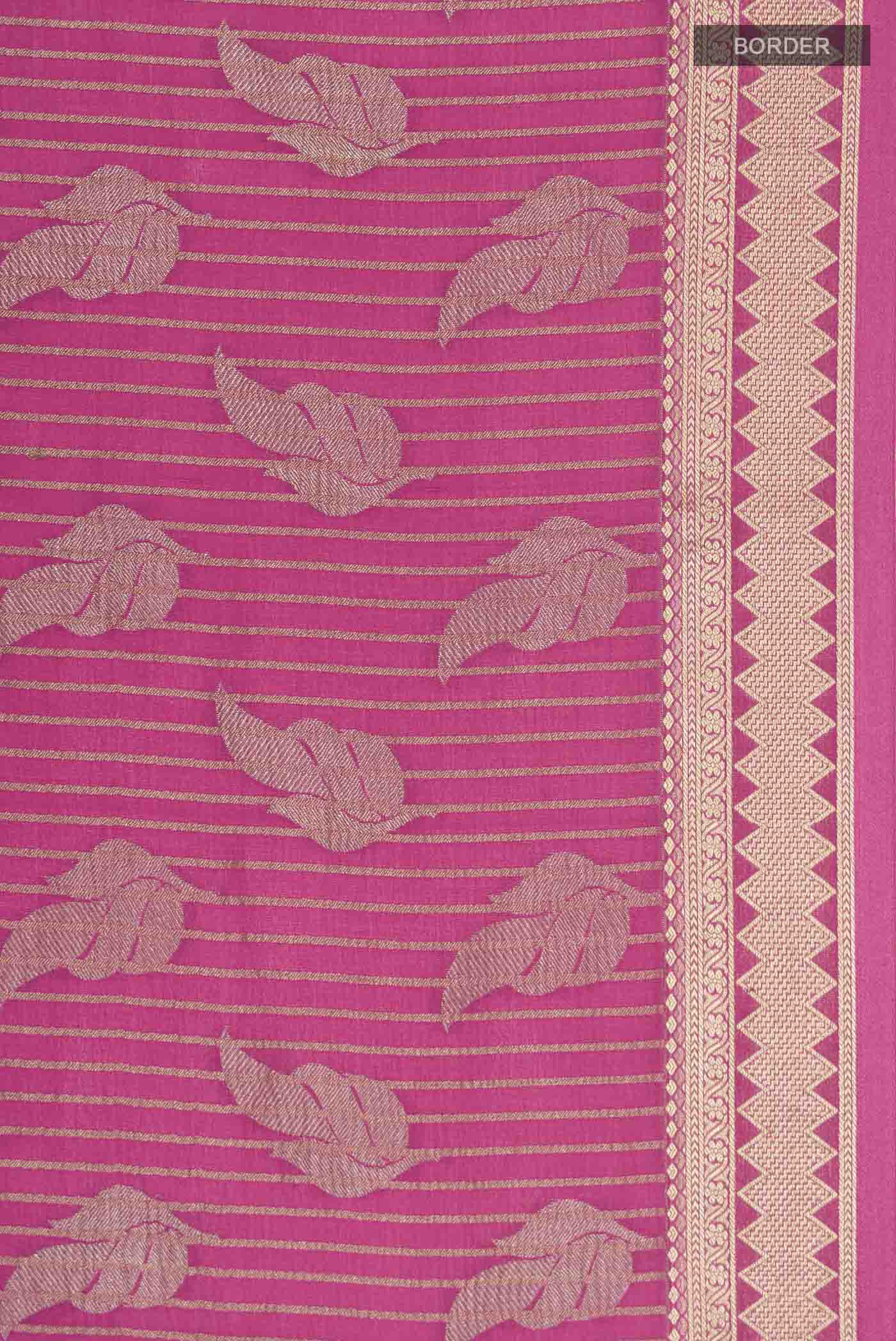 Pink Mysore Crepe Saree - Image 3
