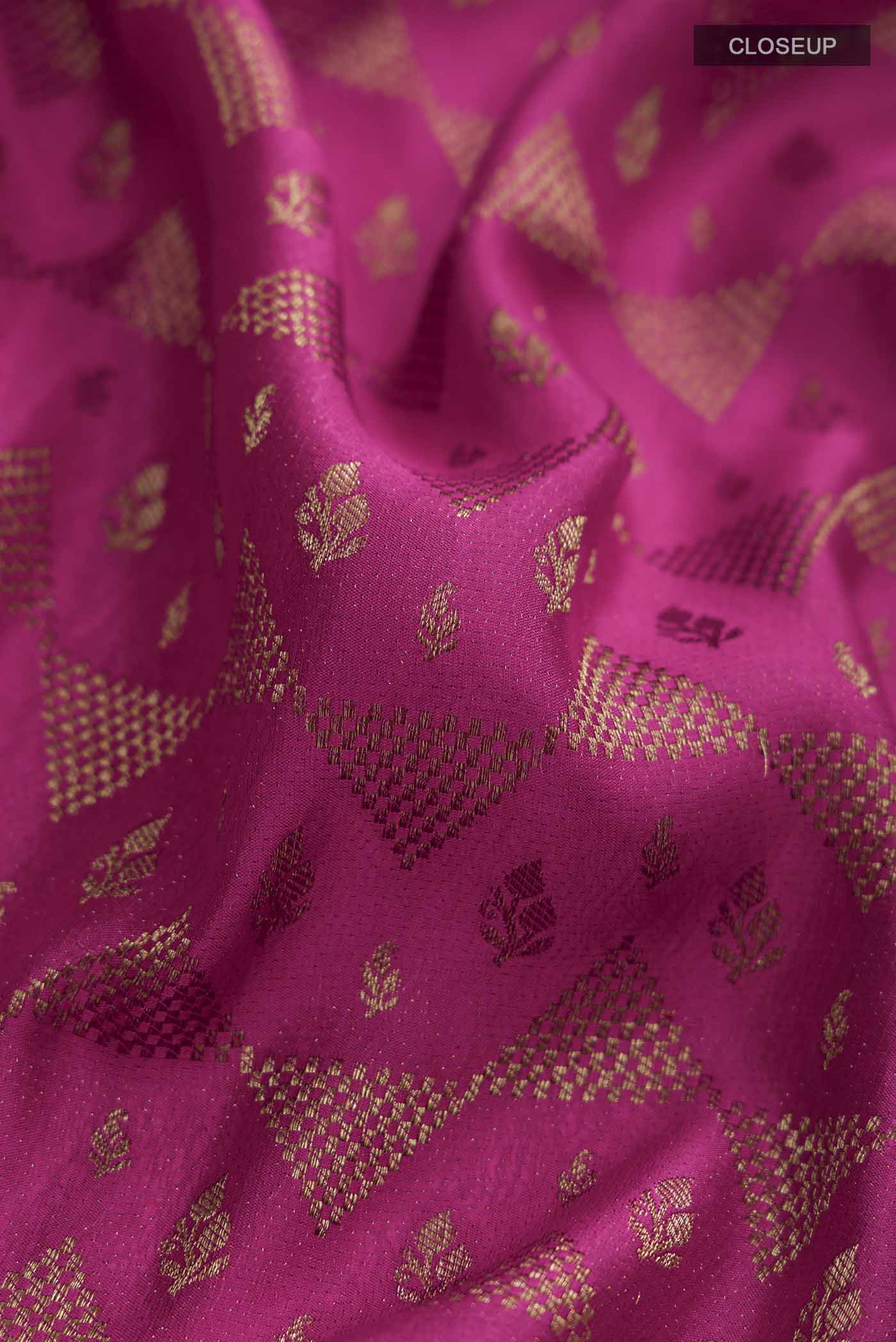 Pink Mysore Crepe Saree - Image 2