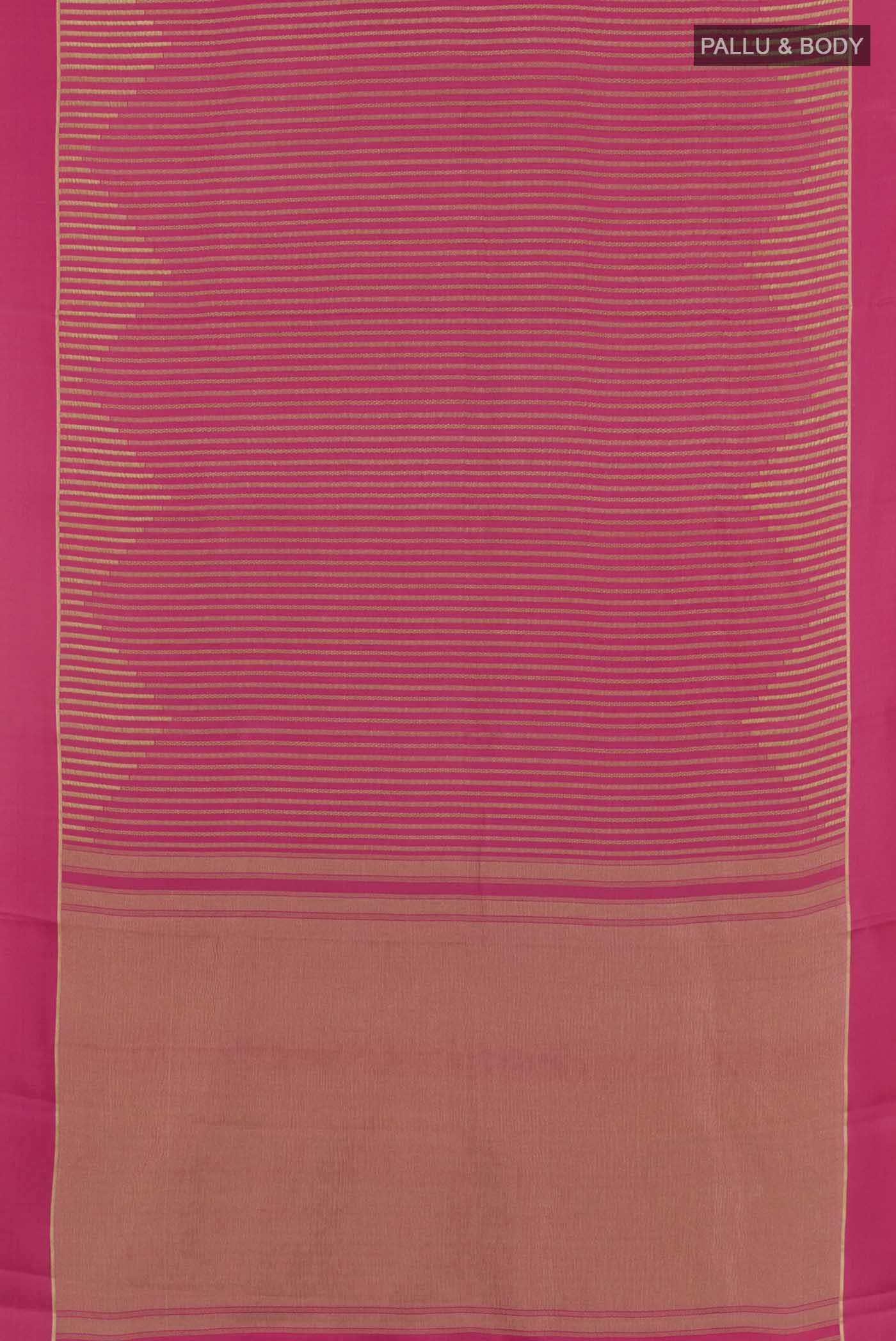 Pink Mysore Crepe Saree - Image 3