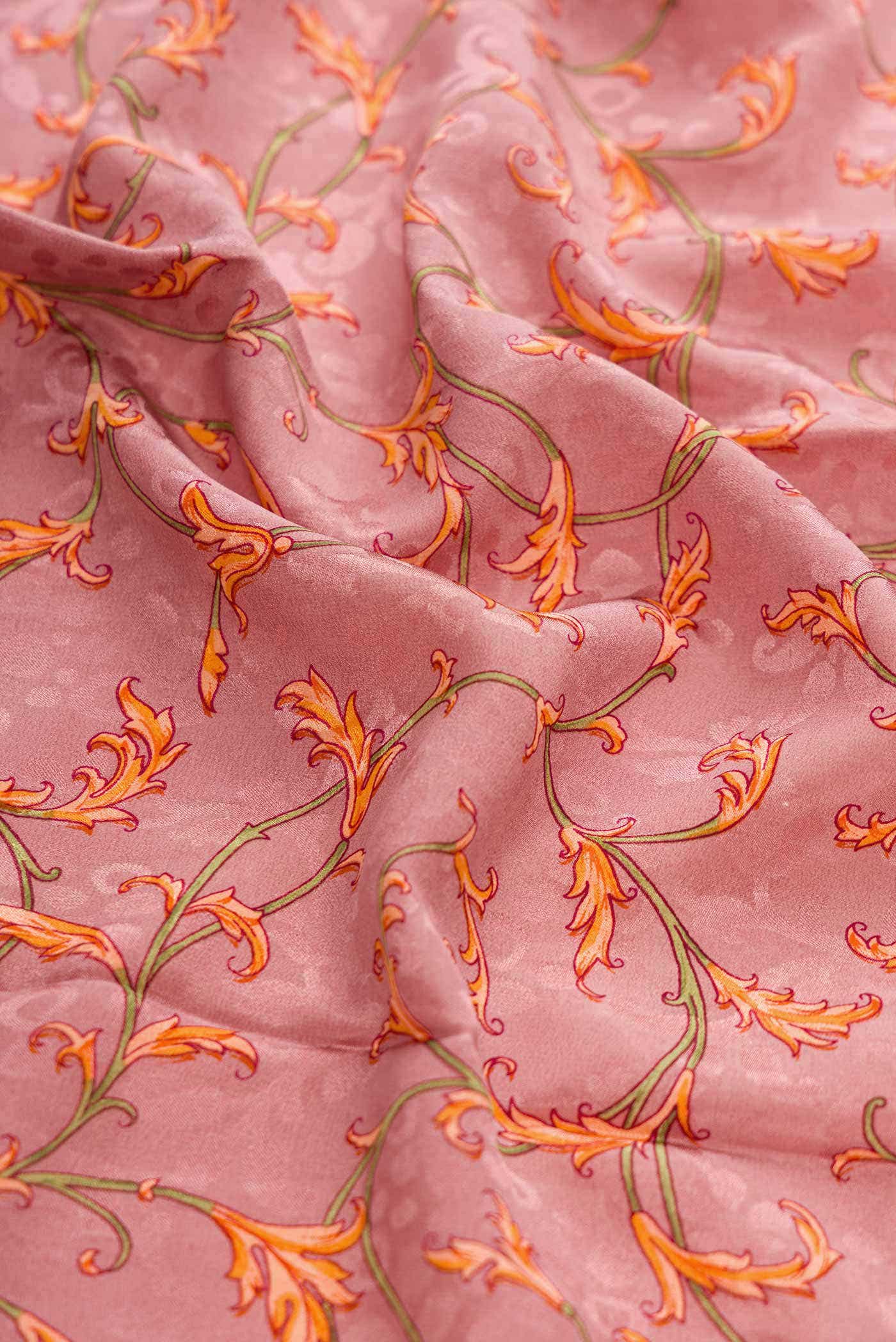 Mauve Mysore Crepe Saree - Image 2
