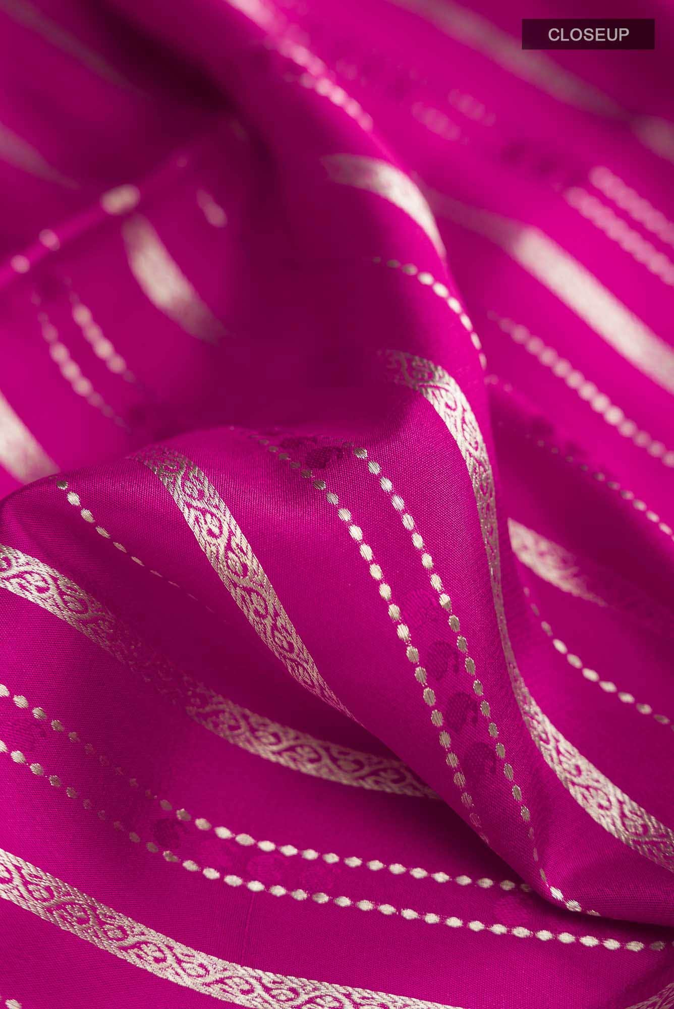 Magenta Mysore Crepe Saree - Image 2
