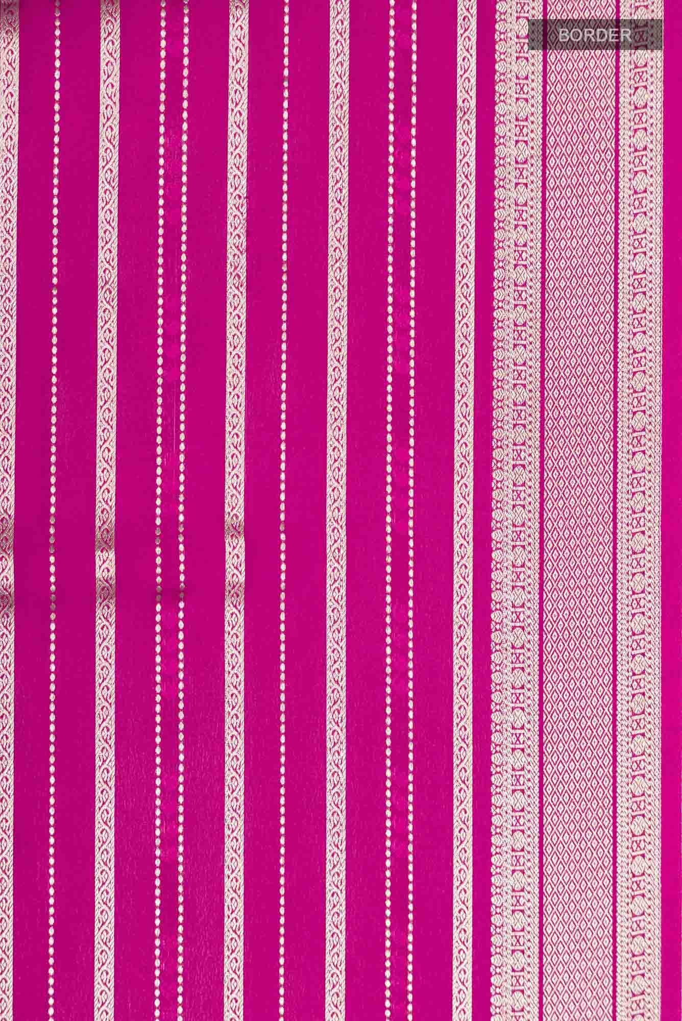 Magenta Mysore Crepe Saree - Image 4