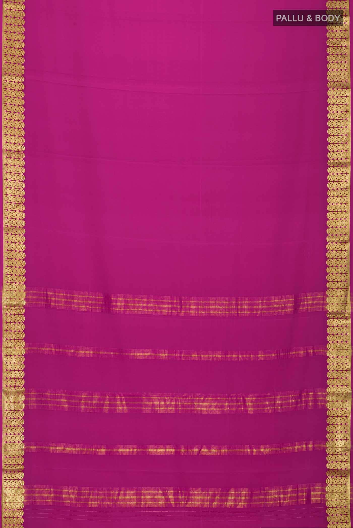 Pink Mysore Crepe Saree - Image 3