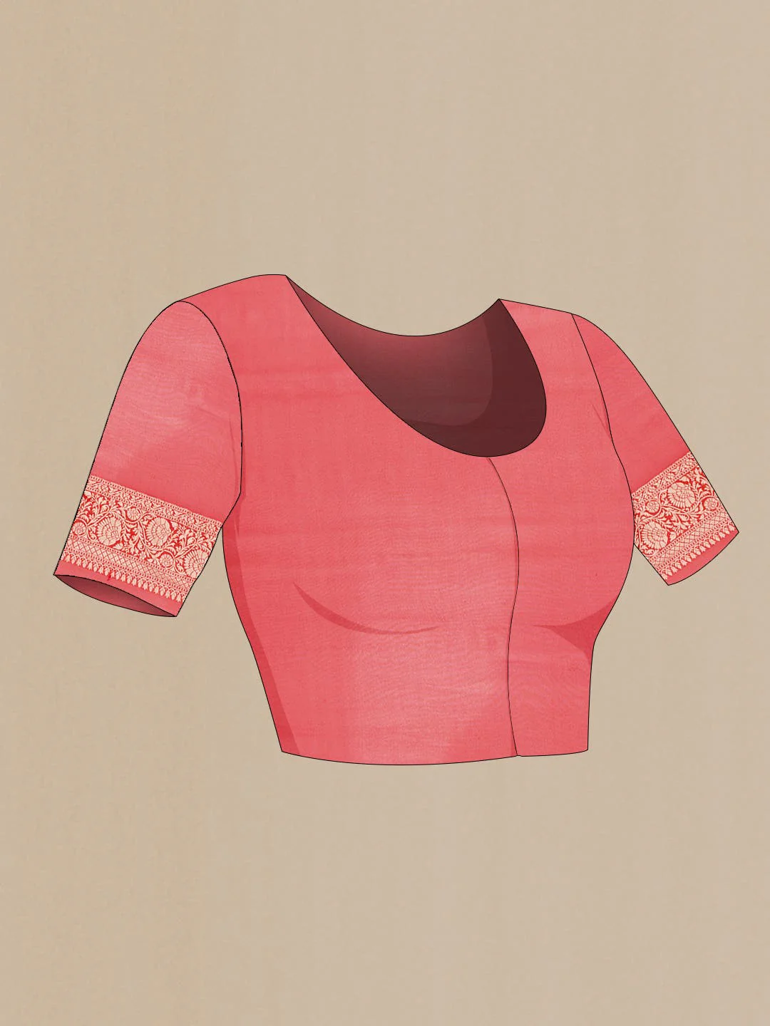 Pink Mysore Georgette Saree - Image 4