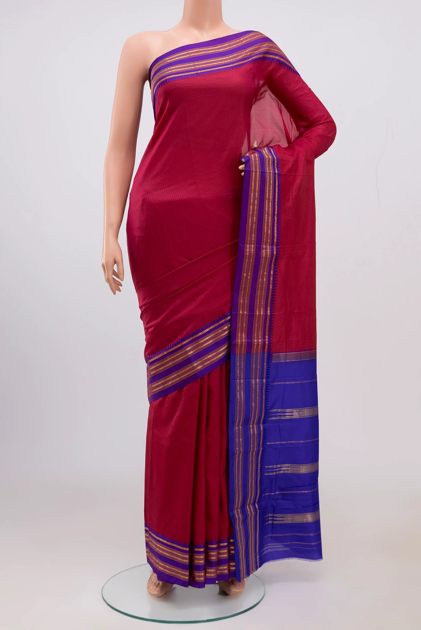 Pink Narayanpet Silk Saree
