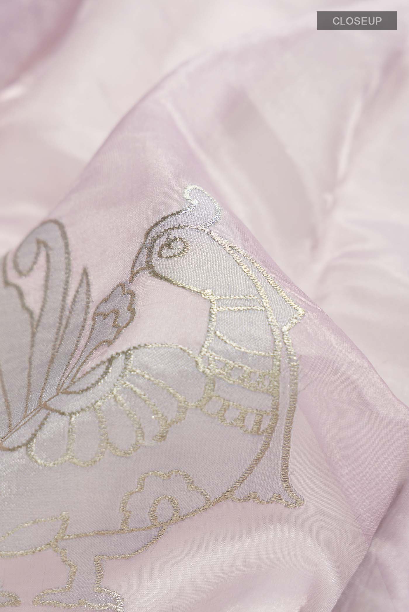 Lavender Organza Silk Saree - Image 2