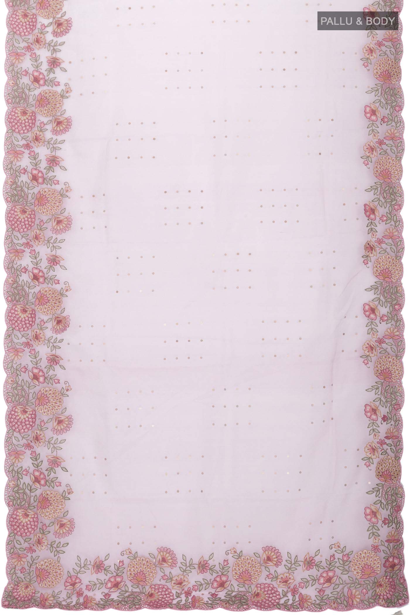 Pink Organza Silk Saree - Image 6