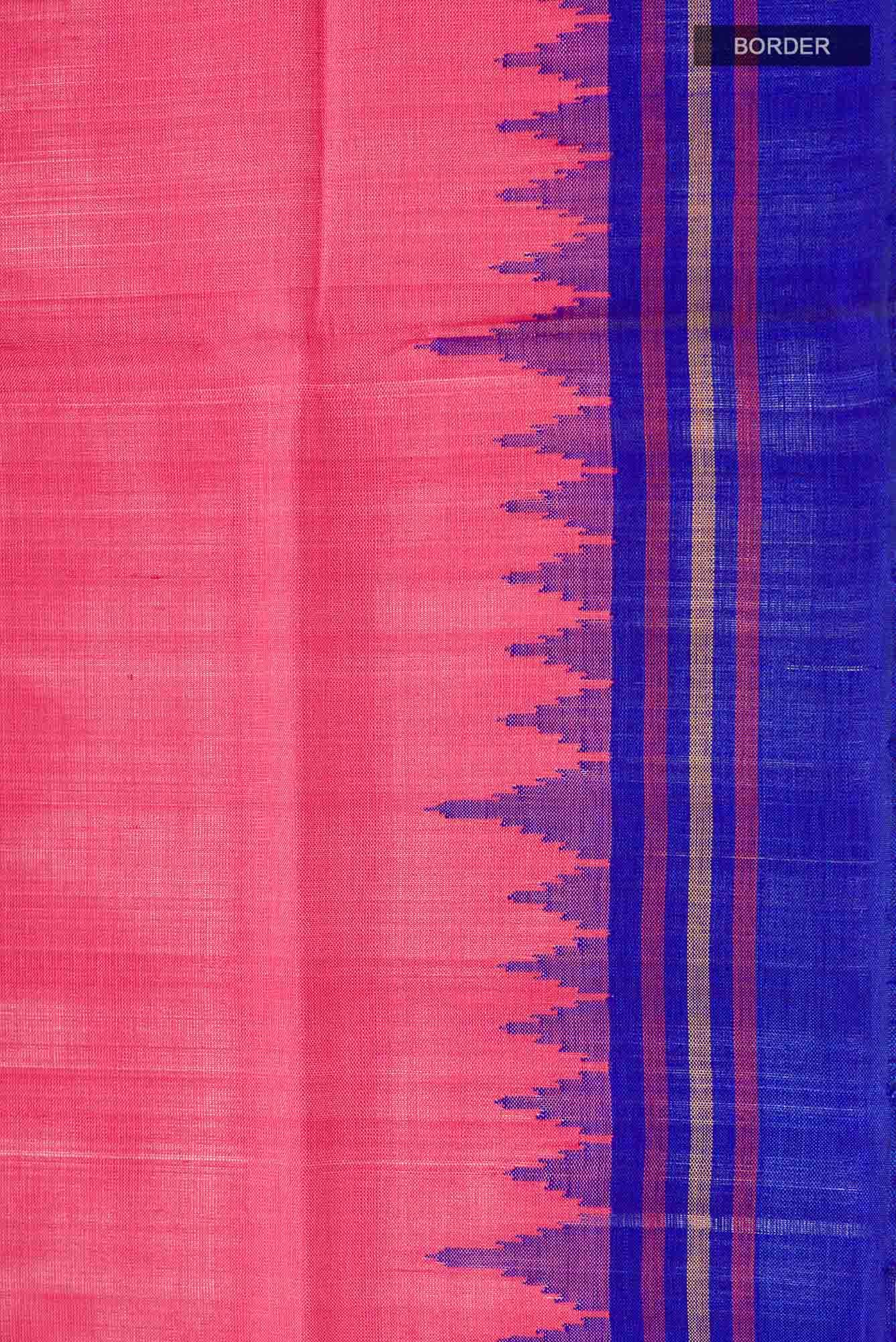 Pink Orissa Silk Saree - Image 5